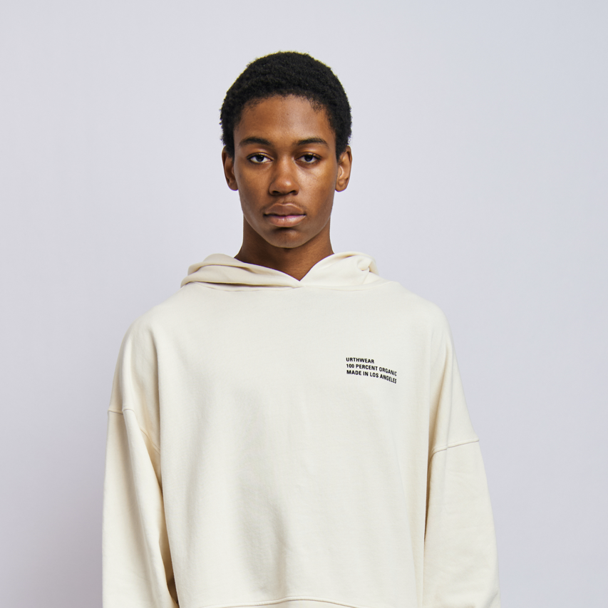 Men's Origins Cloudfleece Cropped Hoodie, Alabaster White