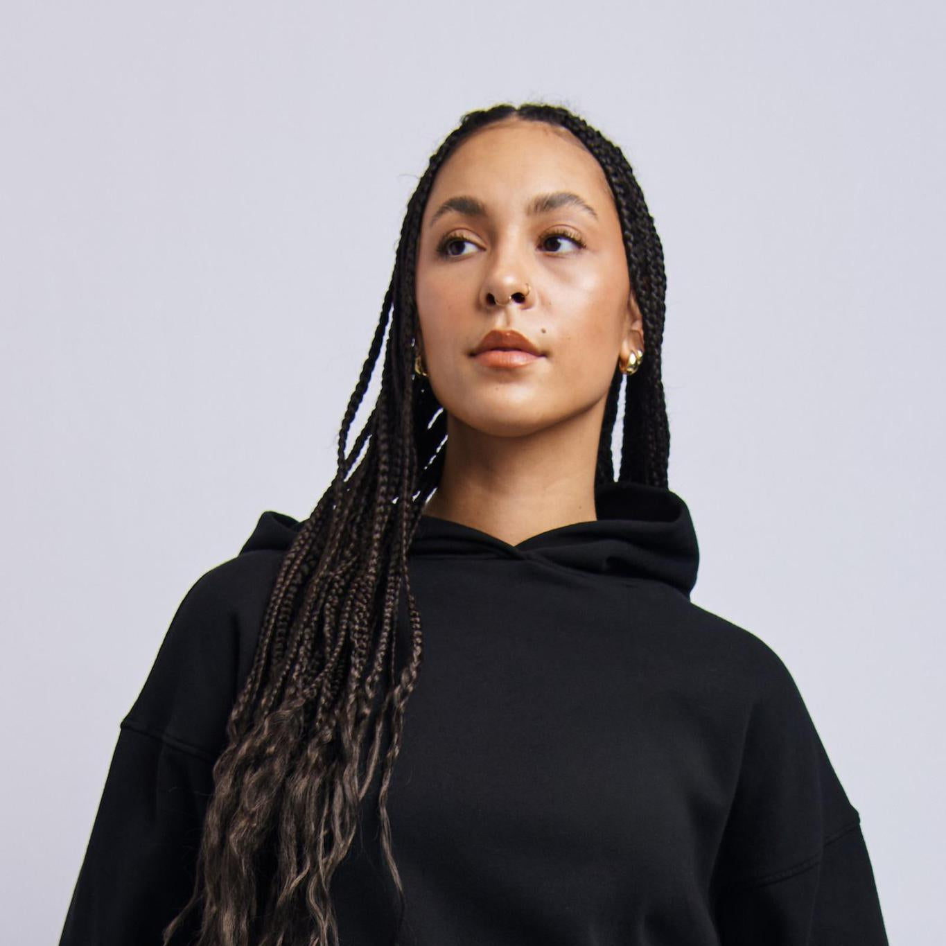 Women's Cloudfleece Cropped Hoodie, Super Black