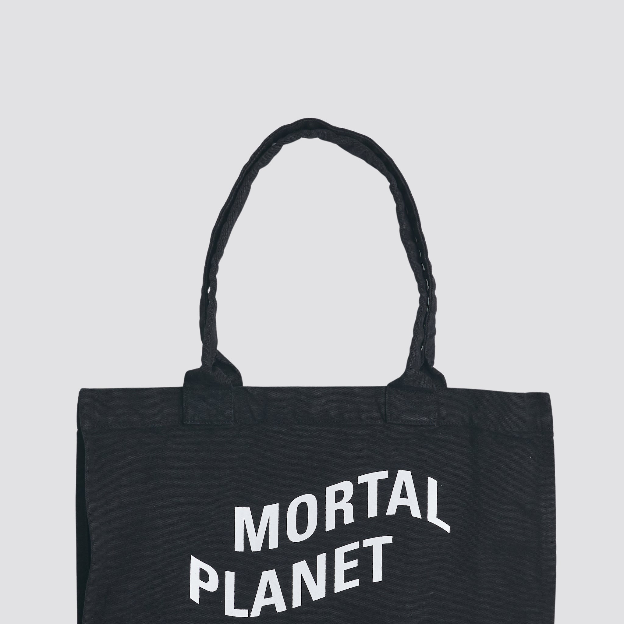 Mortal Planet Heavyweight Tote Bag, Phantom Black