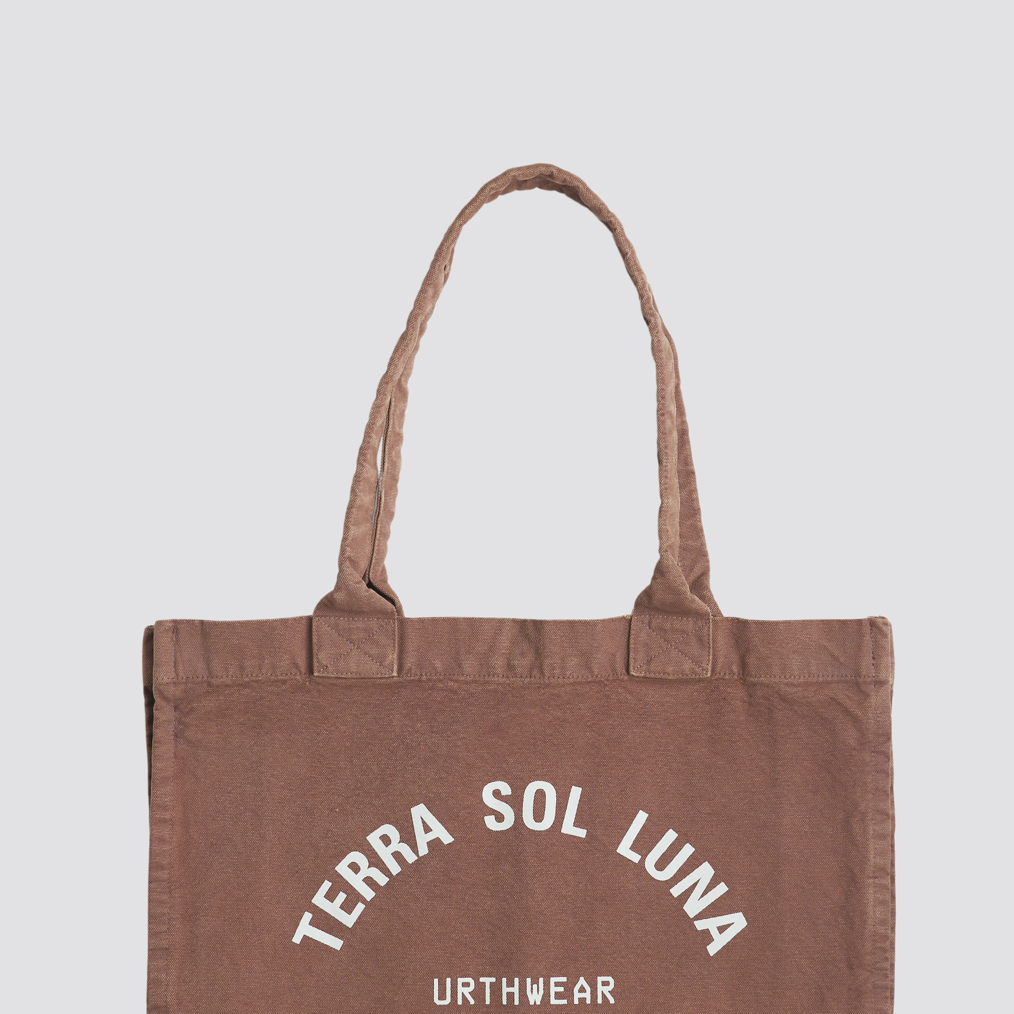 Terra Sol Luna Heavyweight Tote Bag, Vintage Brown