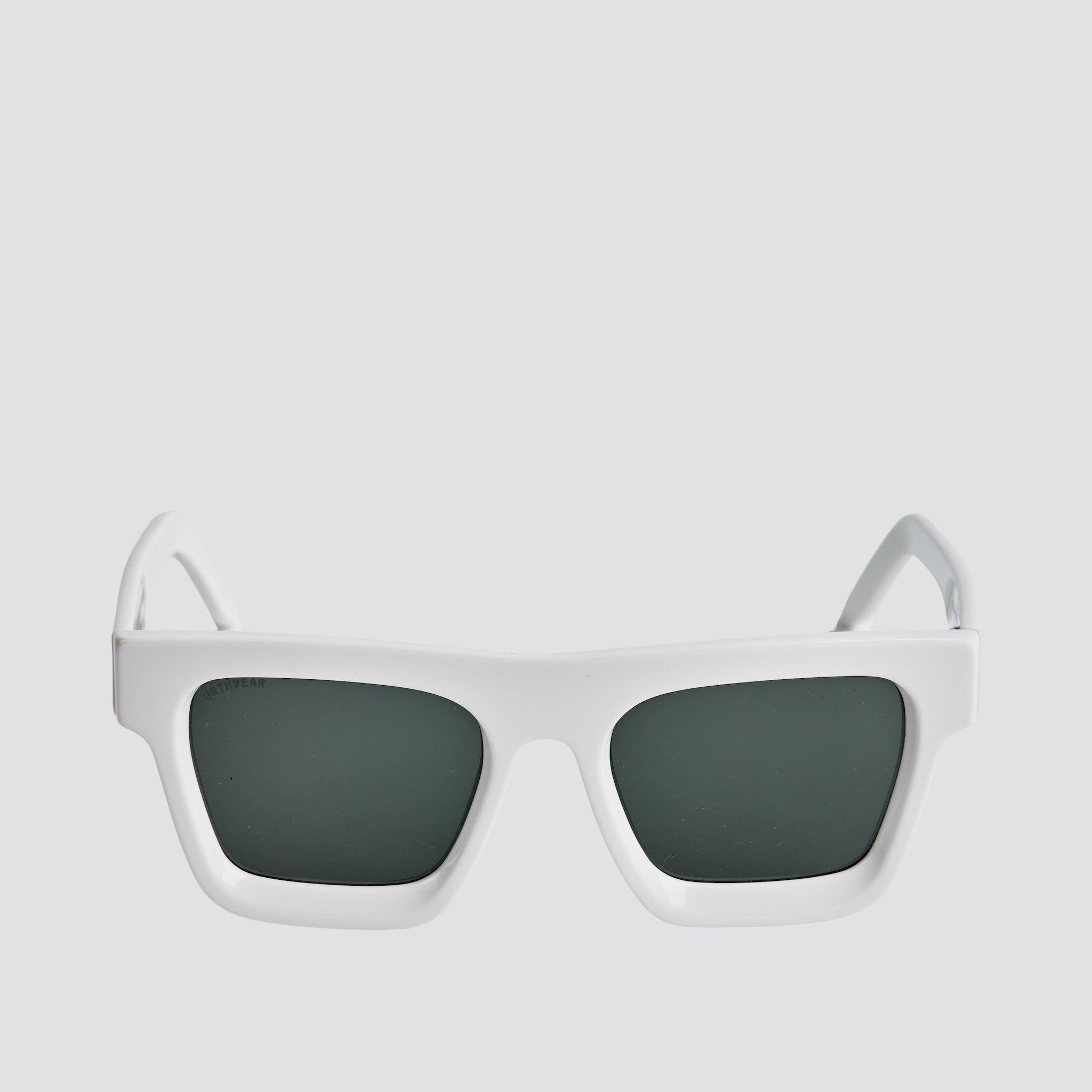 Bioplastic Squared Sunglasses, Lunar White