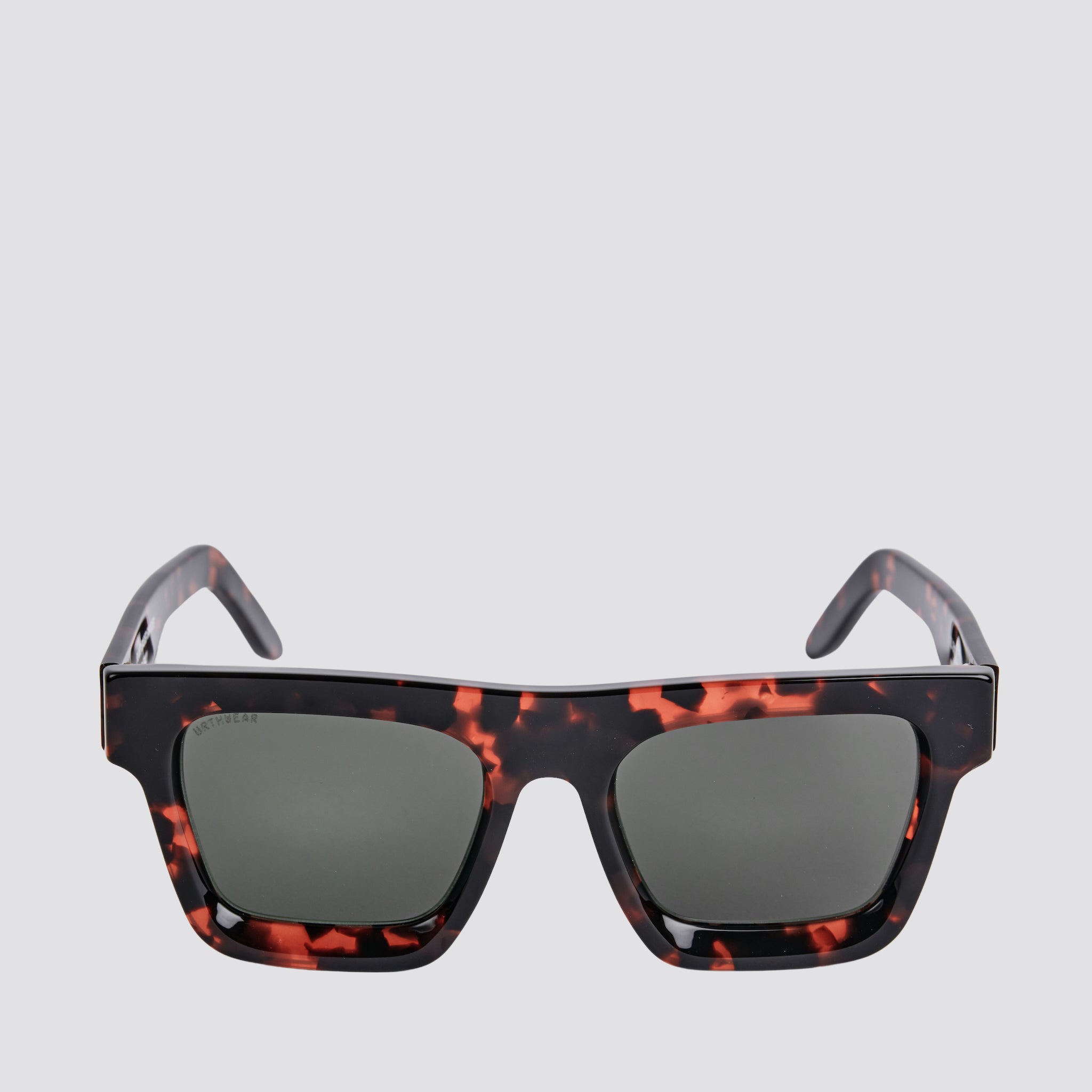 Bioplastic Squared Sunglasses, Black/Red Camo