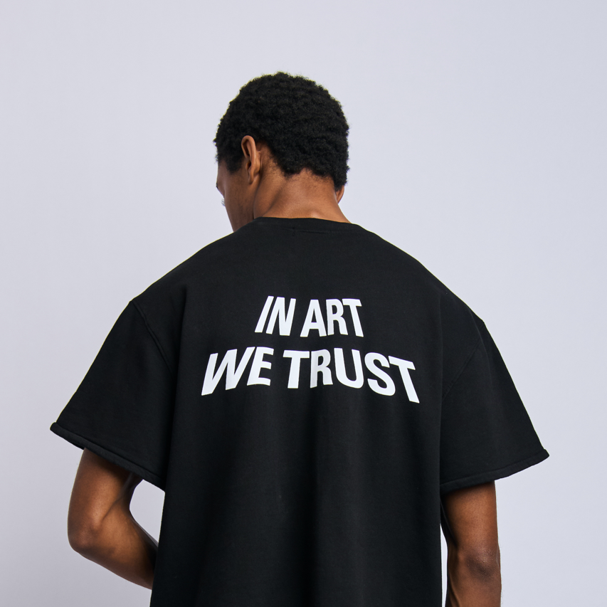 In Art We Trust Cloudfleece Oversized Tee, Super Black