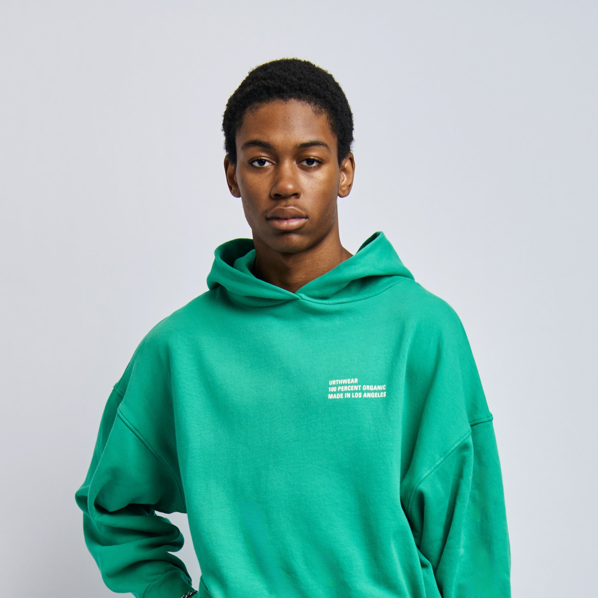 Men's Origins Cloudfleece Cropped Hoodie, Digital Green