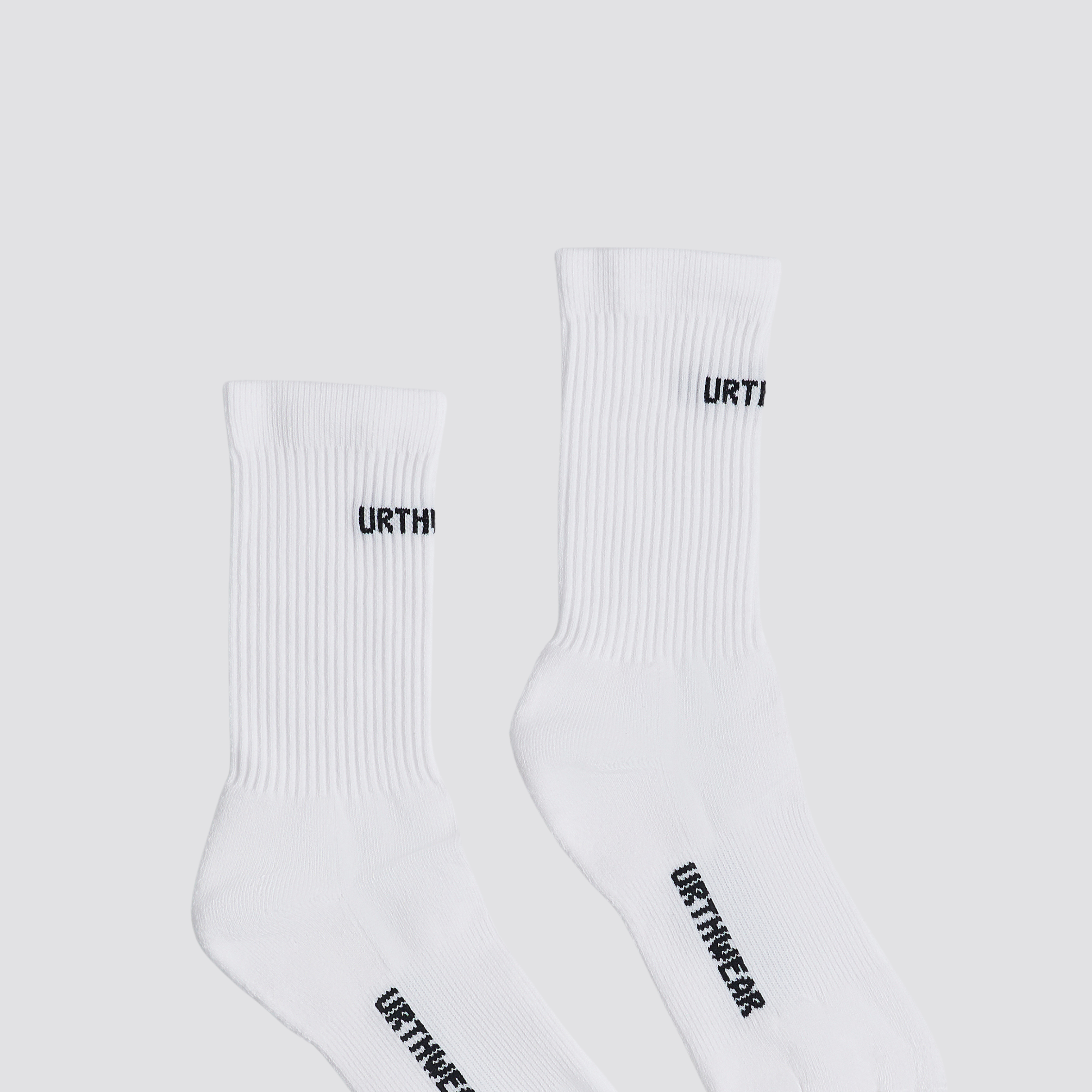 Logo Softknit Crew Socks, White