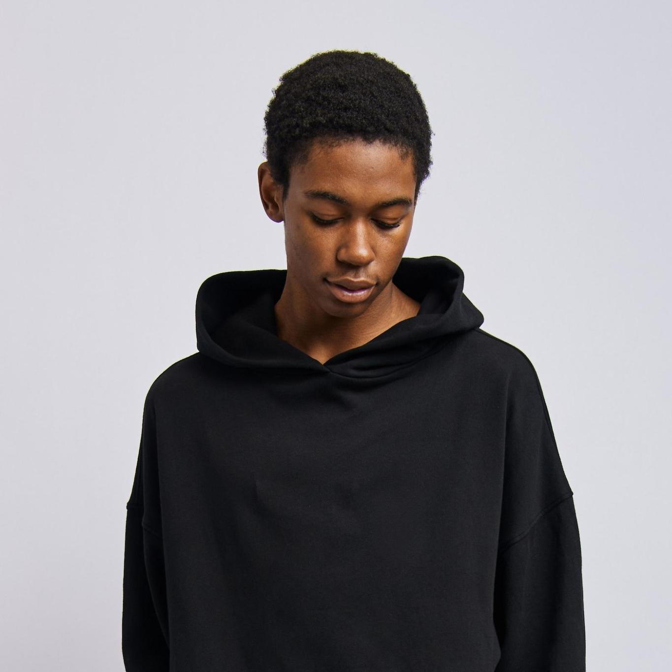 Men's Cloudfleece Cropped Hoodie, Super Black