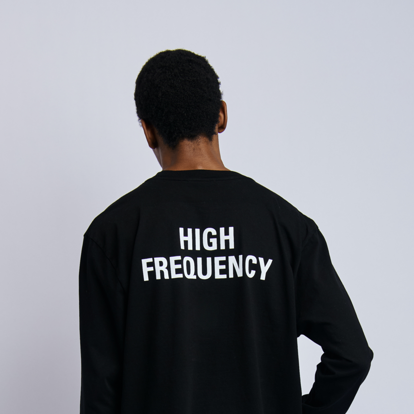High Frequency Midweight Relaxed Long Sleeve, Super Black