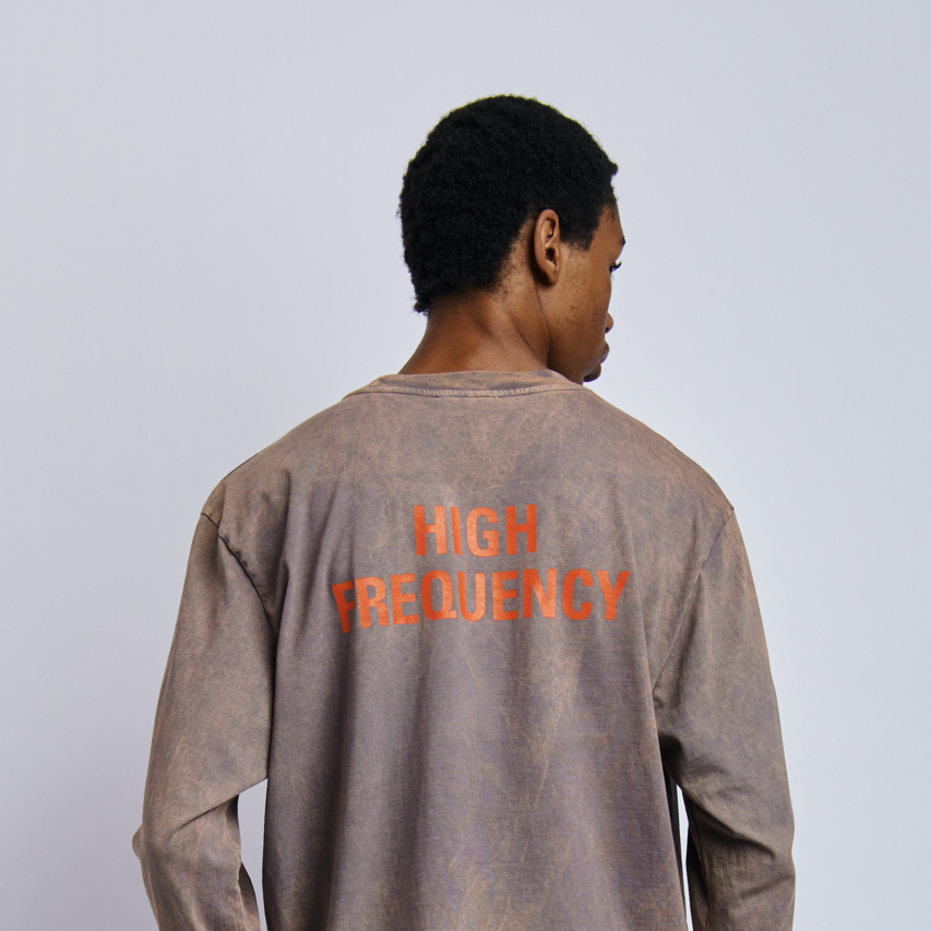 High Frequency Midweight Relaxed Long Sleeve, Camo Grey