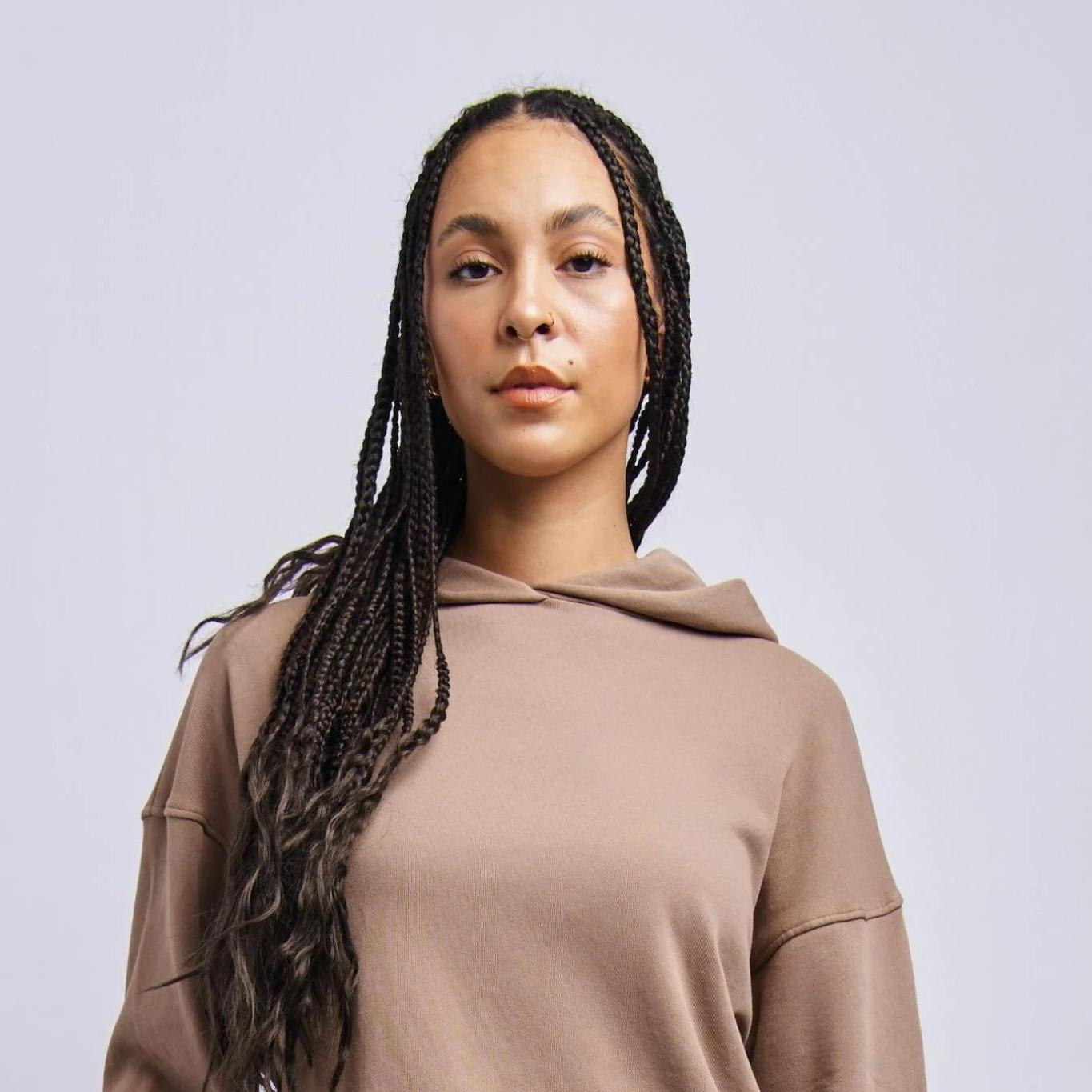 Women's Lightweight Boxy Hoodie, Desert Clay