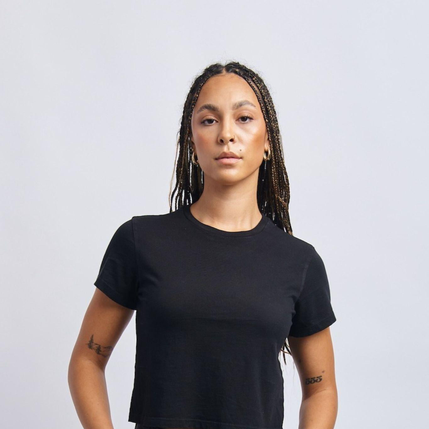 Midweight Crew Tee, Super Black