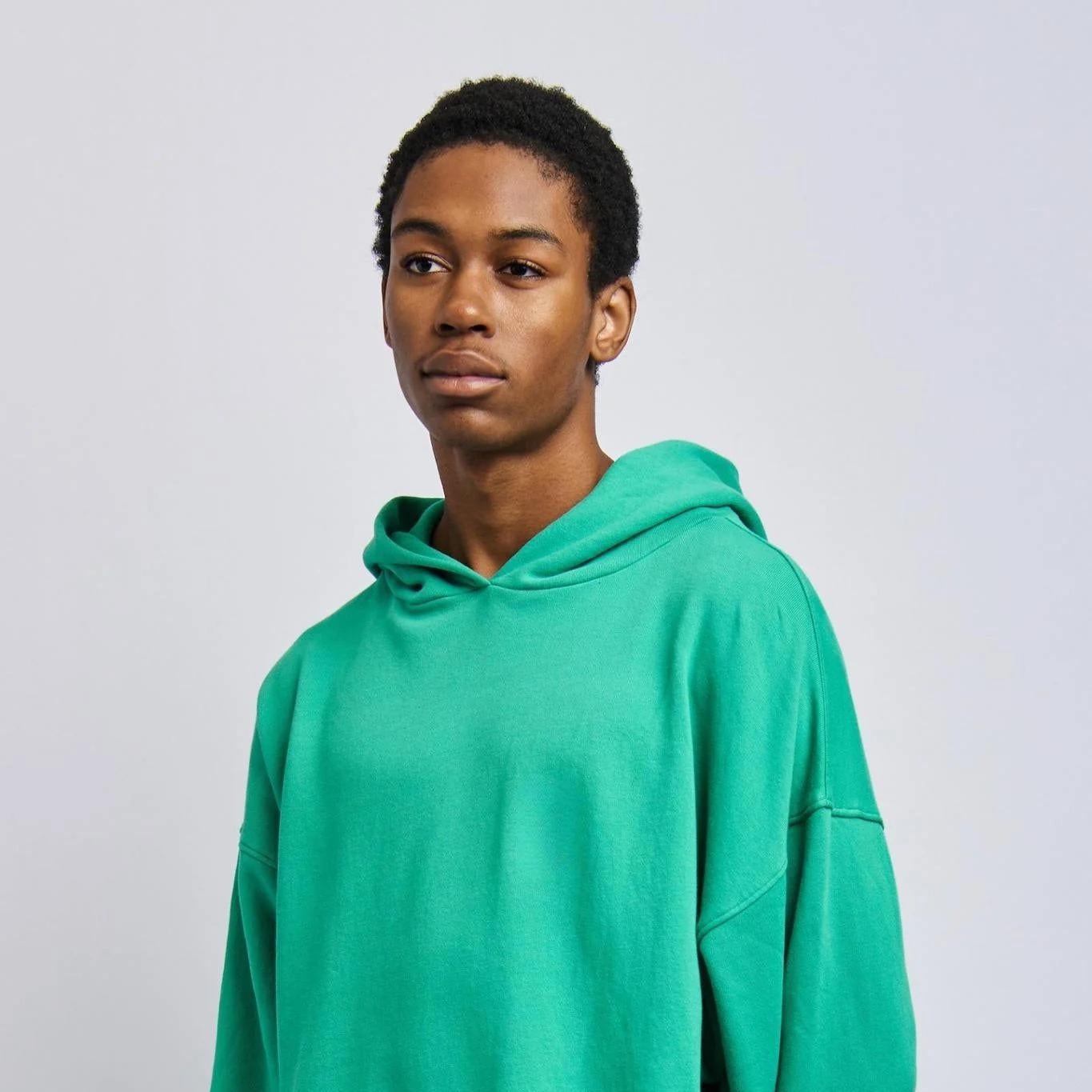 Men's Lightweight Boxy Hoodie, Digital Green