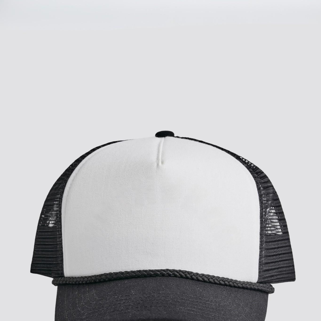 Roped Trucker Cap, Street Black/White