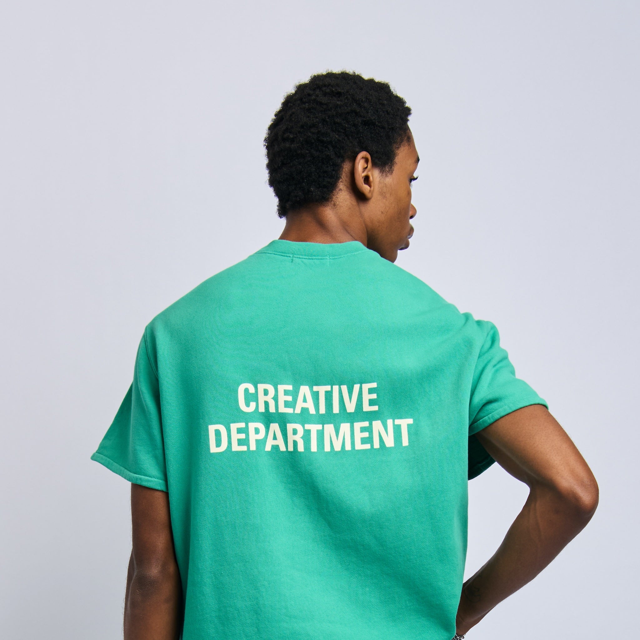 Creative Department Cloudfleece Oversized Tee, Digital Green