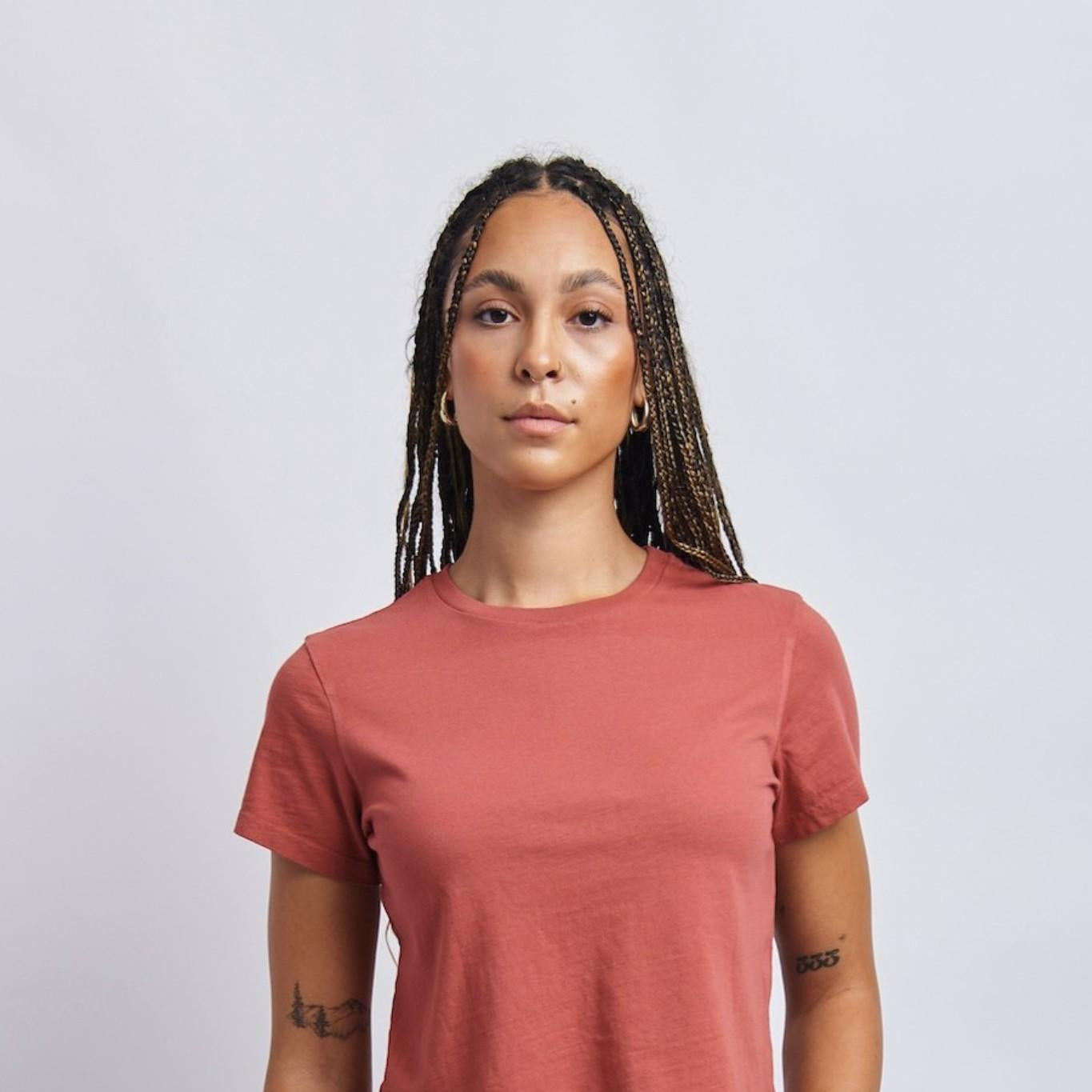 Midweight Crew Tee, Ash Red