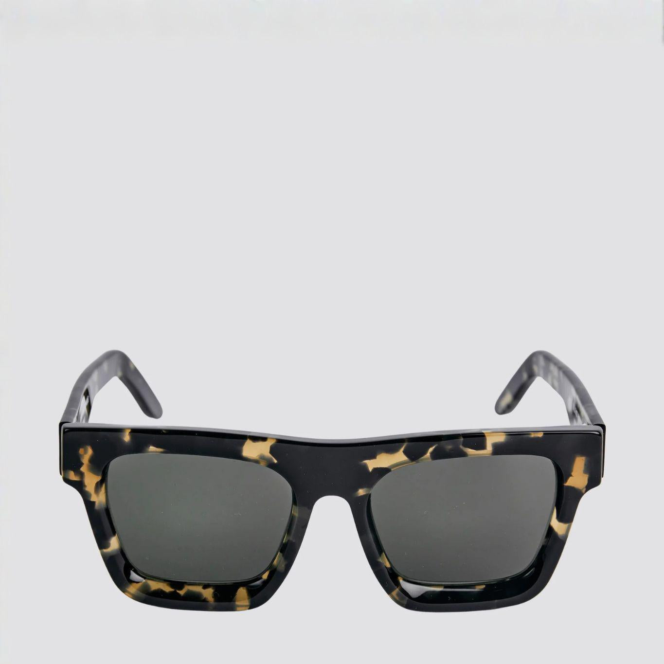 Bioplastic Squared Sunglasses, Black/Grey Camo