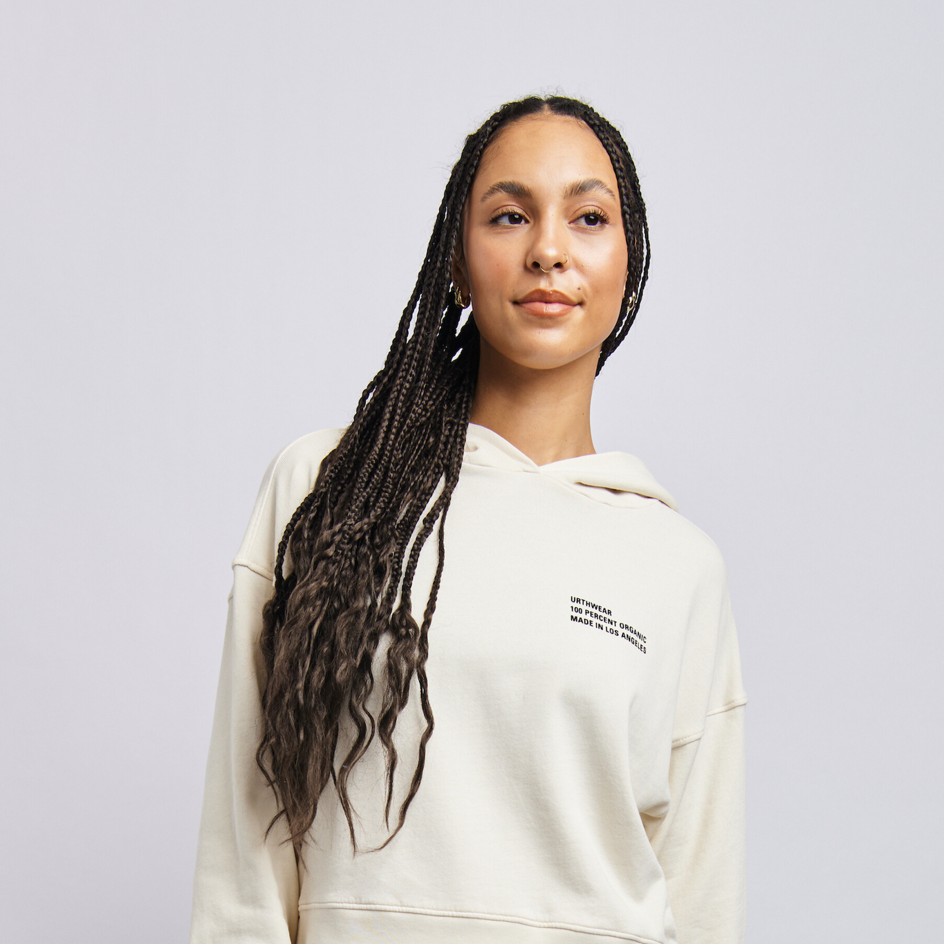 Women's Origins Cloudfleece Cropped Hoodie, Alabaster White