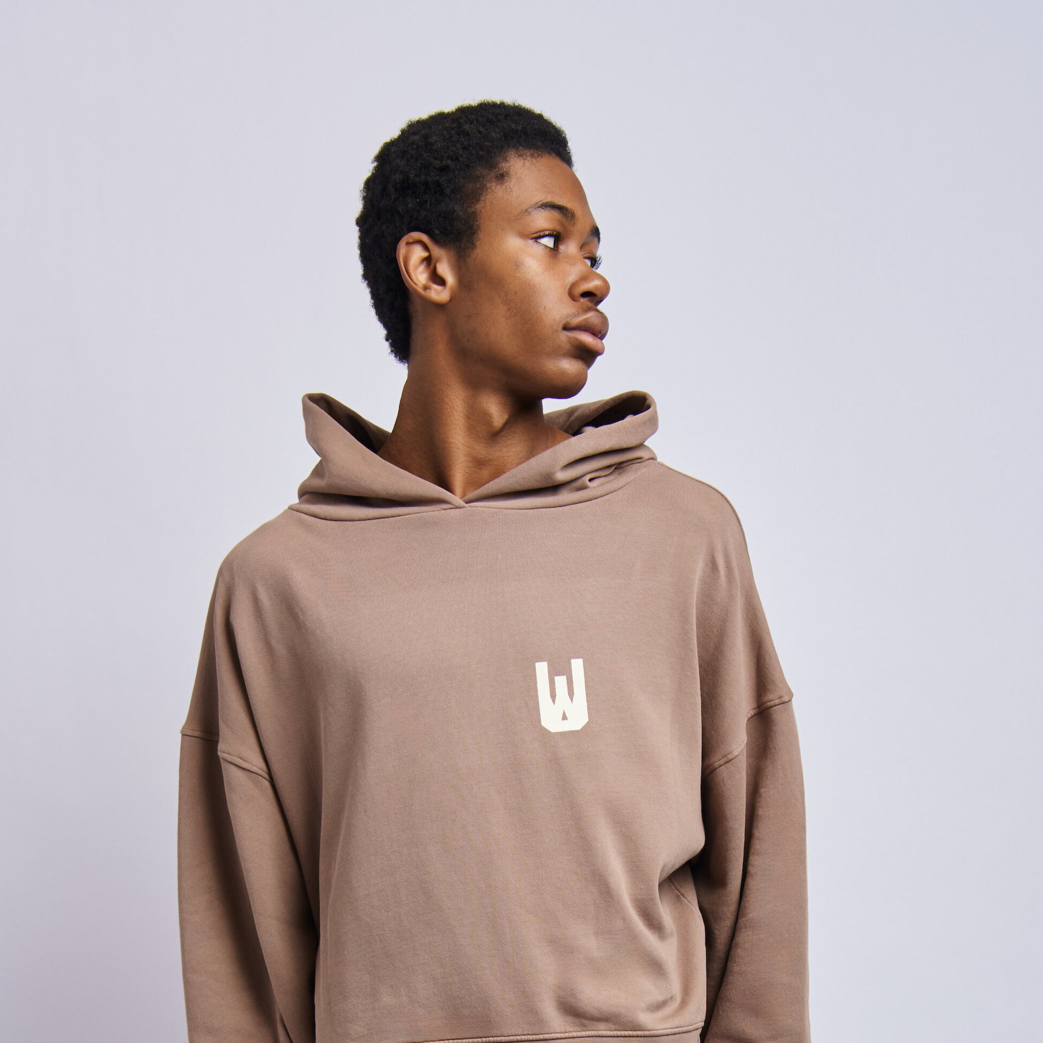 Men's Icon Cloudfleece Cropped Hoodie, Desert Clay