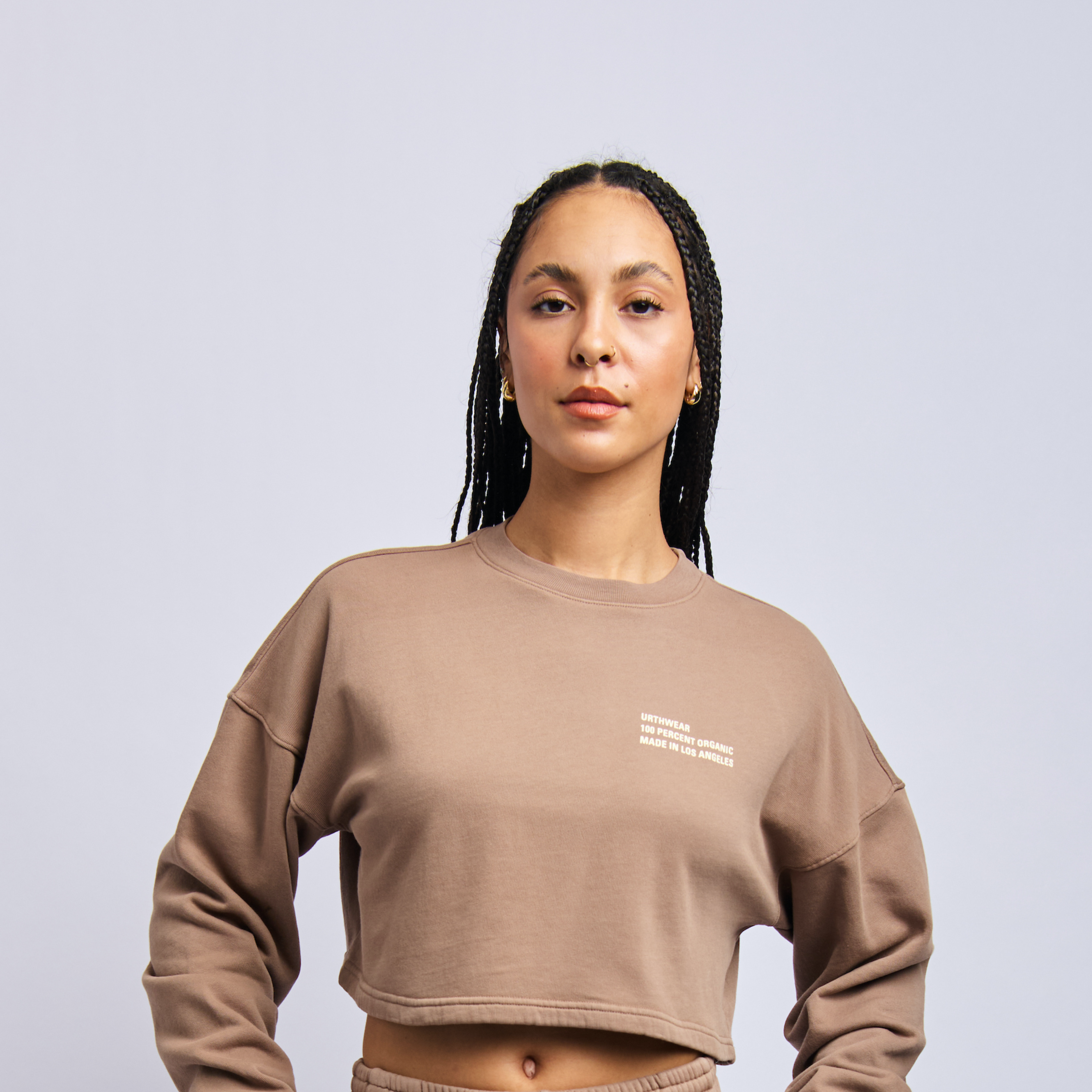 Origins Cloudfleece Cropped Sweatshirt, Desert Clay