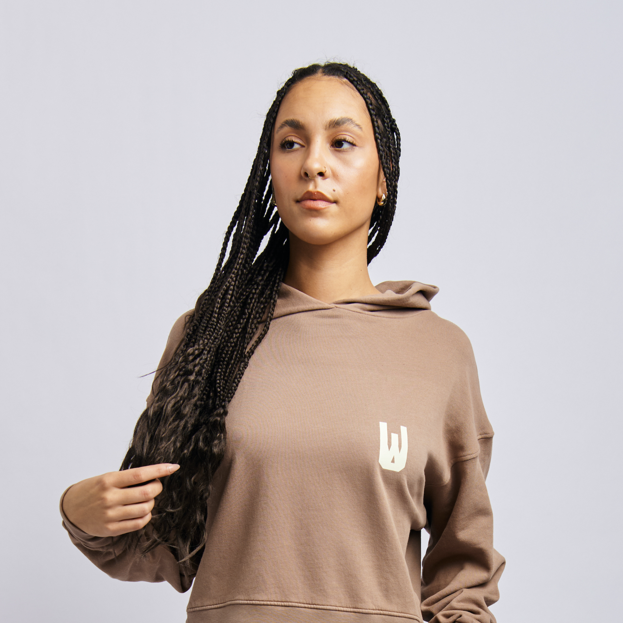 Women's Icon Cloudfleece Cropped Hoodie, Desert Clay