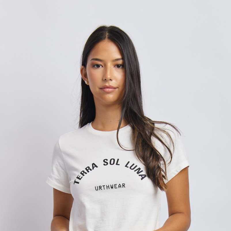 Terra Sol Luna Midweight Crew Tee, Lunar White