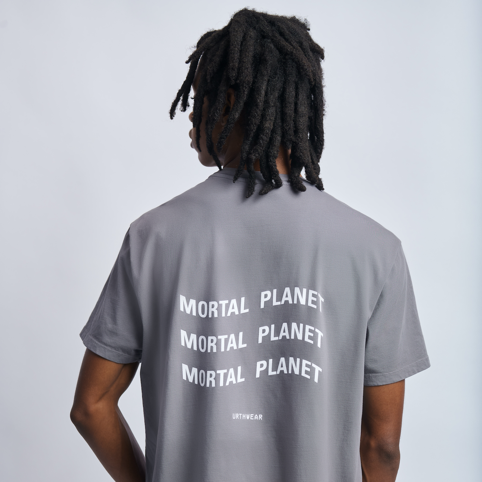 Mortal Planet Midweight Relaxed Tee, Gravel Grey