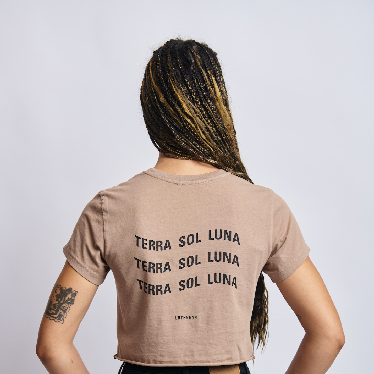 Terra Sol Luna Midweight Cropped Tee, Desert Clay
