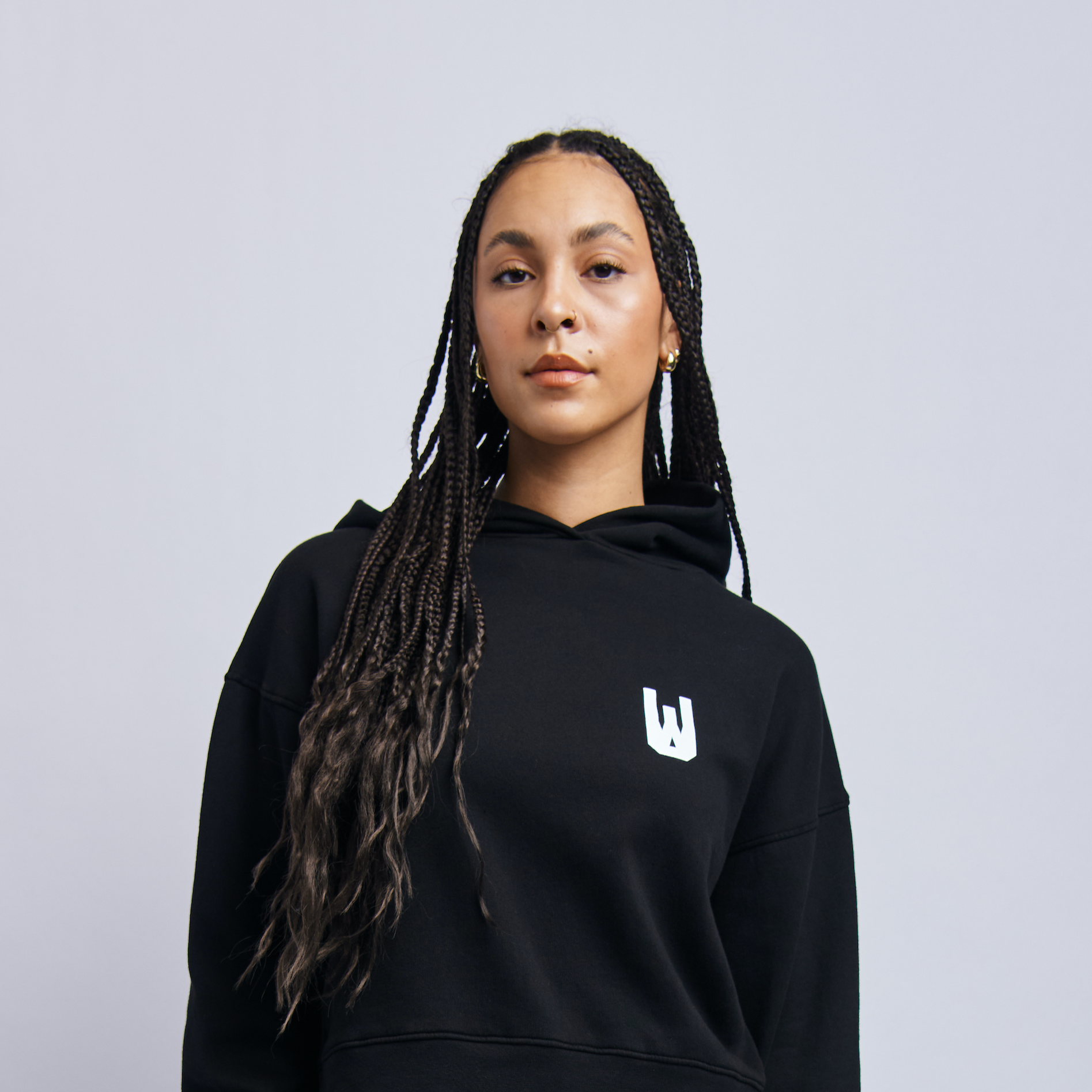 Women's Icon Cloudfleece Cropped Hoodie, Super Black