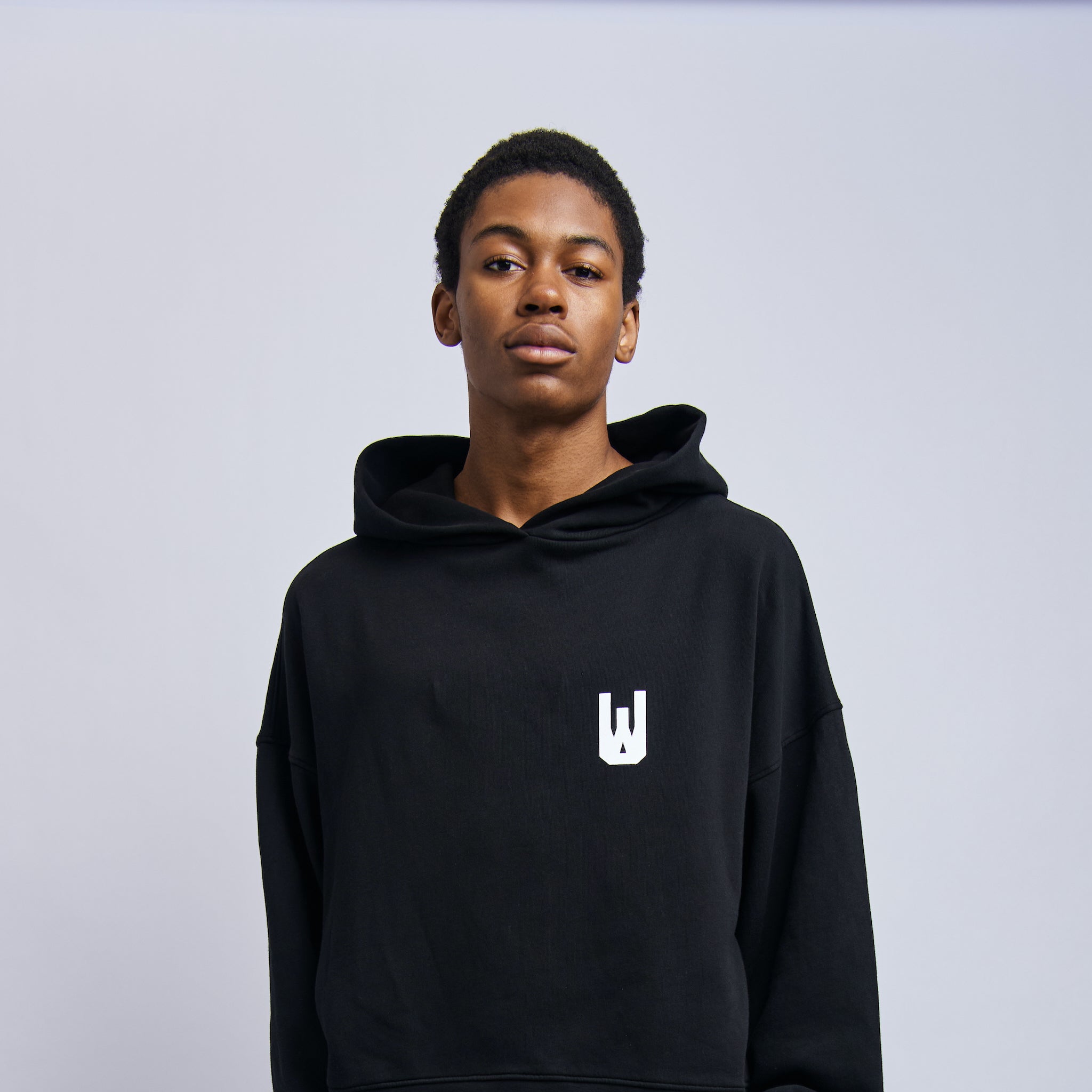 Men's Icon Cloudfleece Cropped Hoodie, Super Black