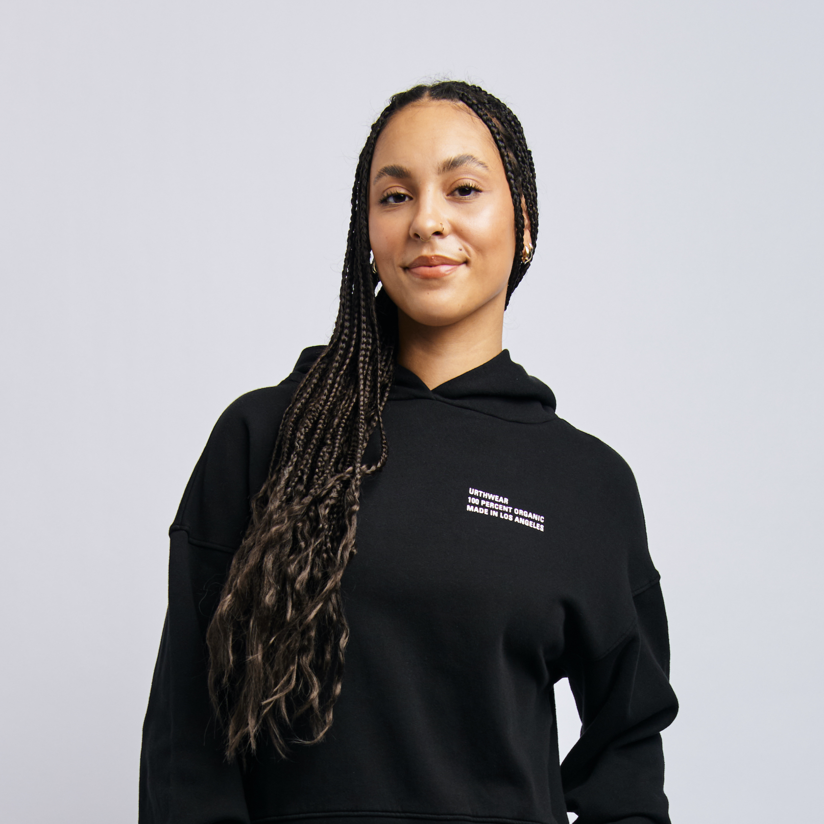 Women's Origins Cloudfleece Cropped Hoodie, Super Black