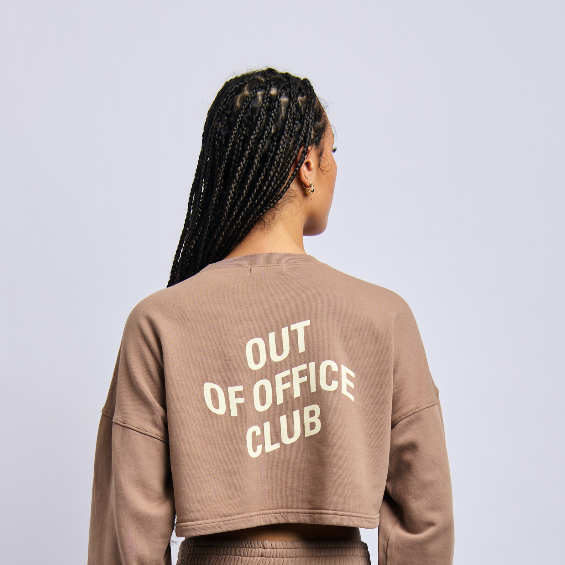 Out Of Office Cloudfleece Cropped Sweatshirt, Desert Clay