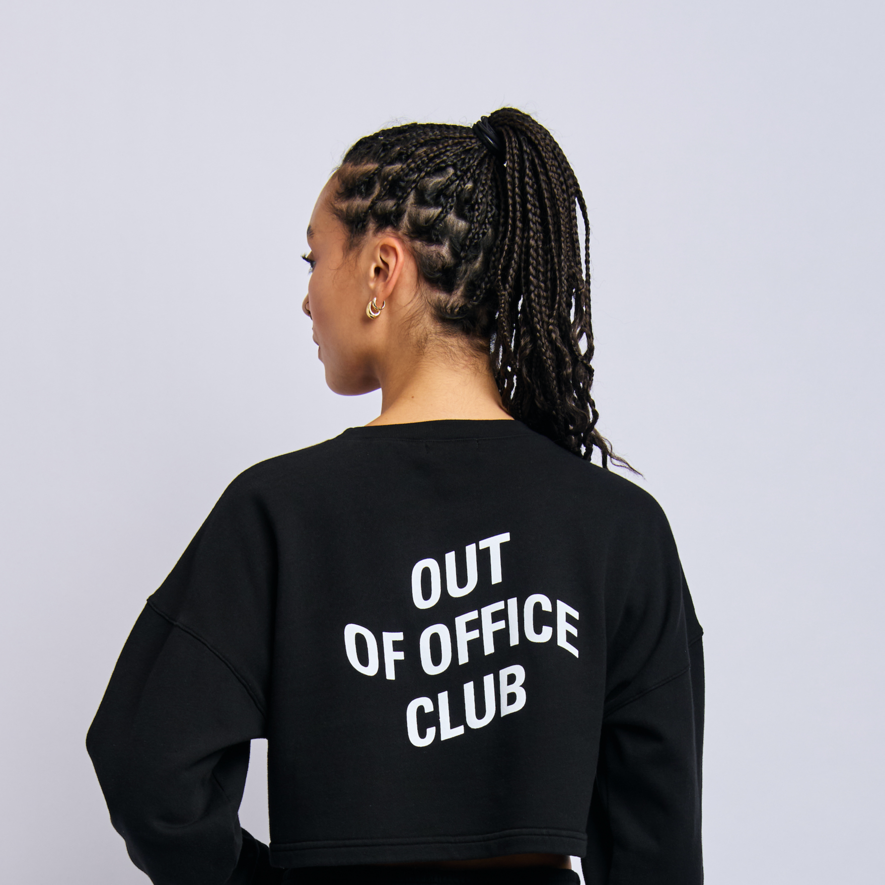 Out Of Office Cloudfleece Cropped Sweatshirt, Super Black