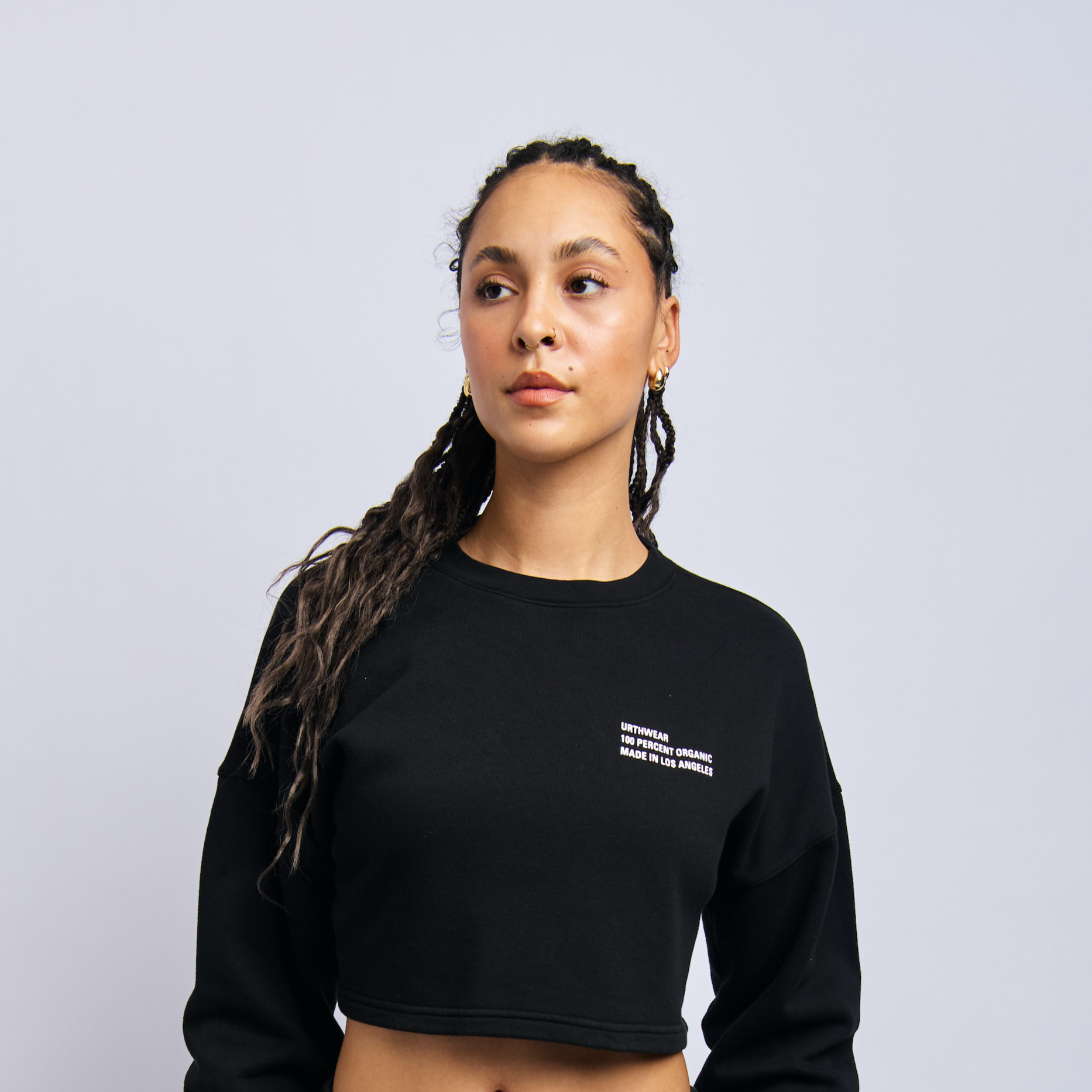 Origins Cloudfleece Cropped Sweatshirt, Super Black