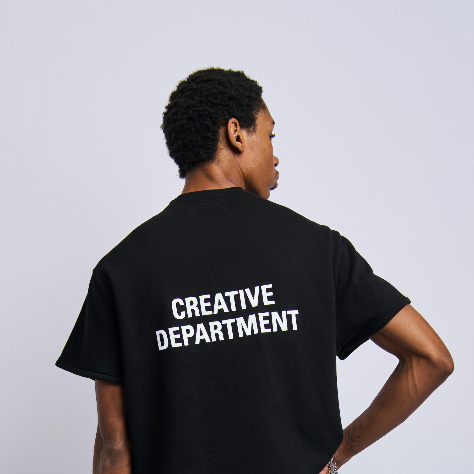Creative Department Cloudfleece Oversized Tee, Super Black