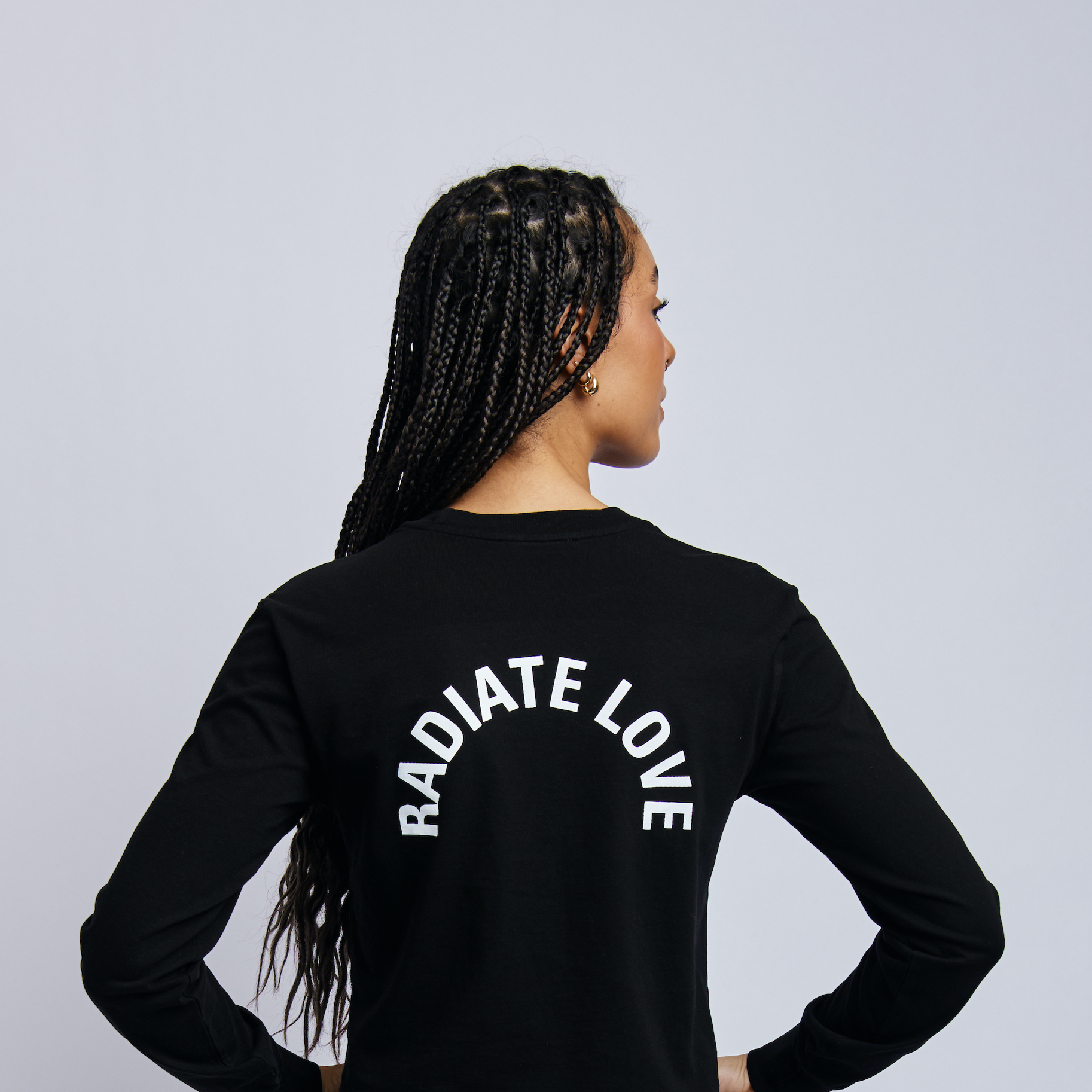 Radiate Love Midweight Standard Long Sleeve, Super Black