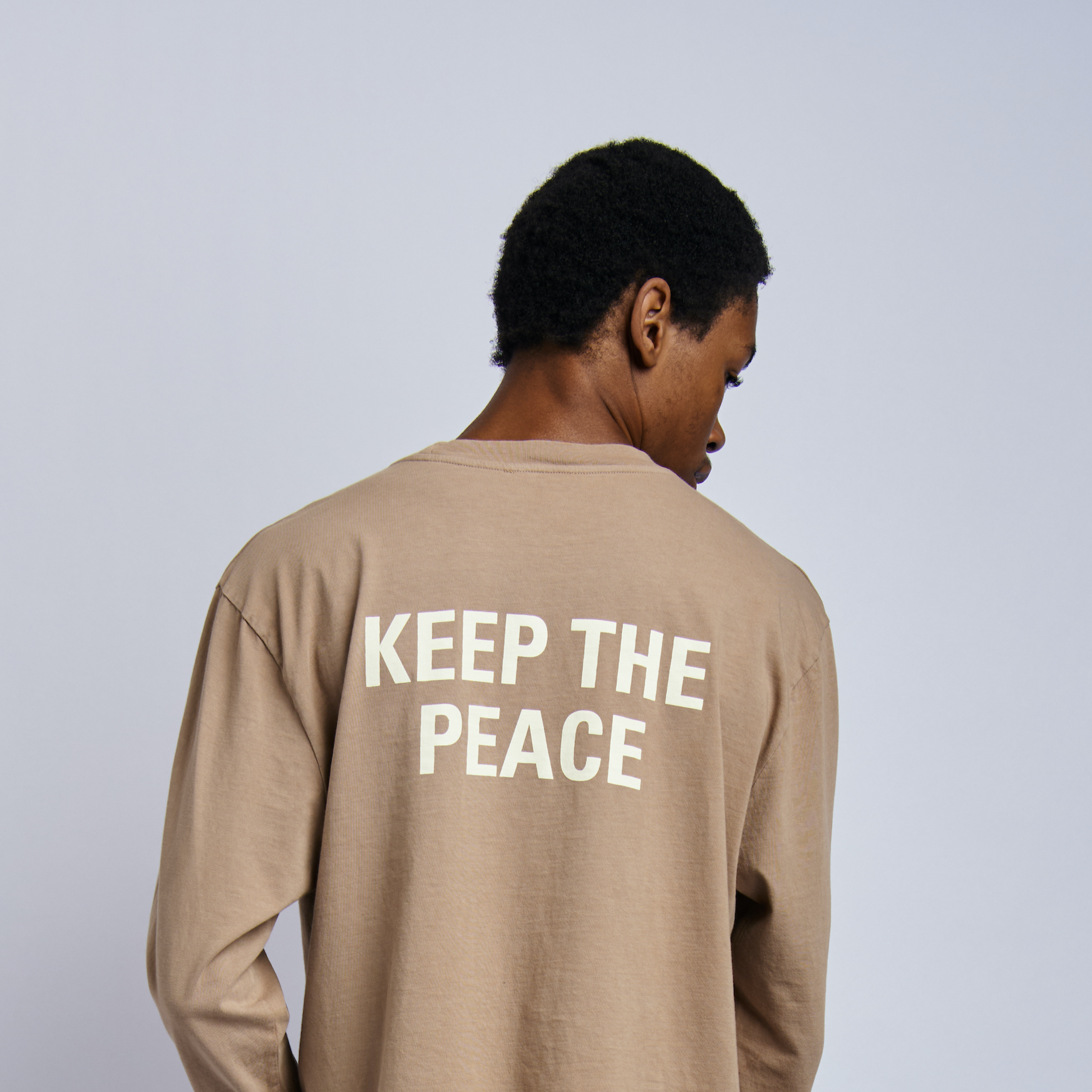 Keep The Peace Midweight Relaxed Long Sleeve, Desert Clay
