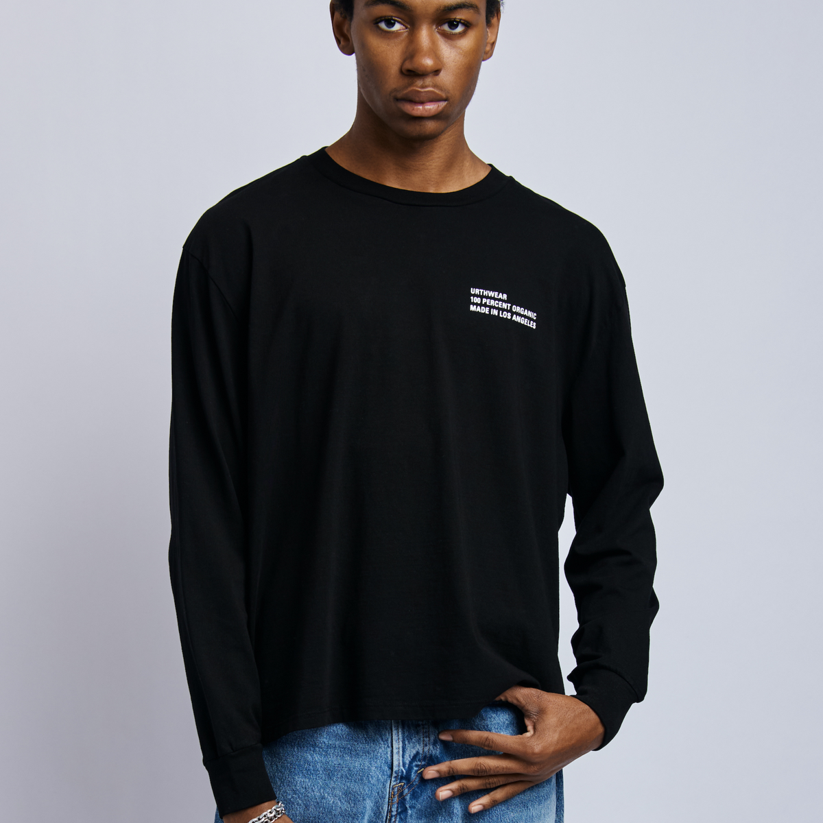 トップス everyone luxury cotton long sleeve BLACK everyone luxury