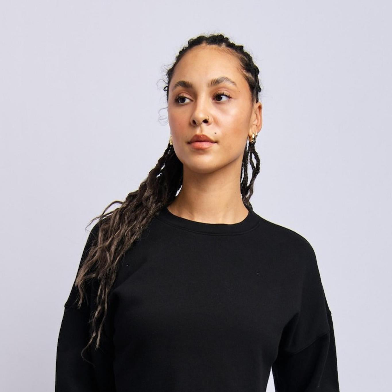 Cloudfleece Cropped Sweatshirt, Super Black