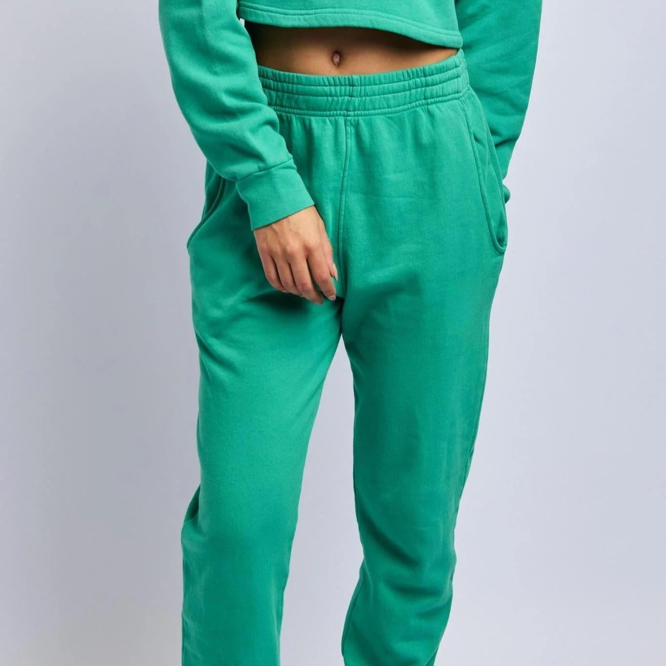 Women's Lightweight Relaxed Sweatpants, Digital Green