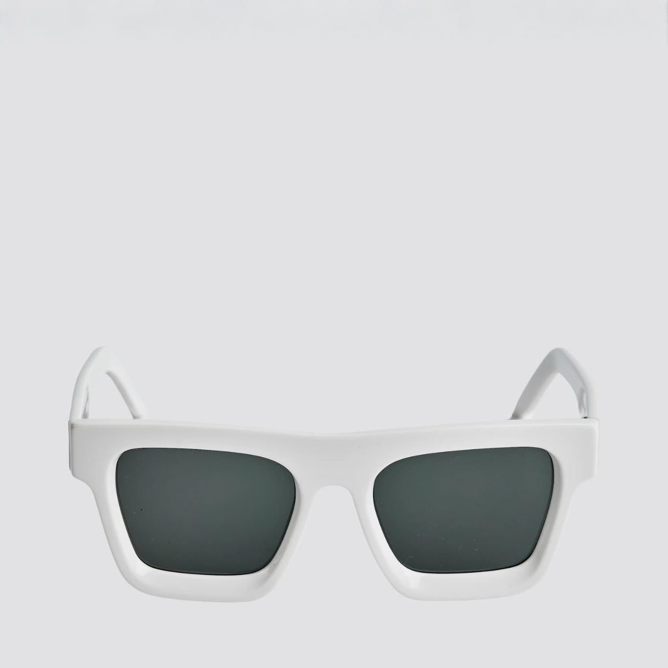 Bioplastic Squared Sunglasses, Lunar White