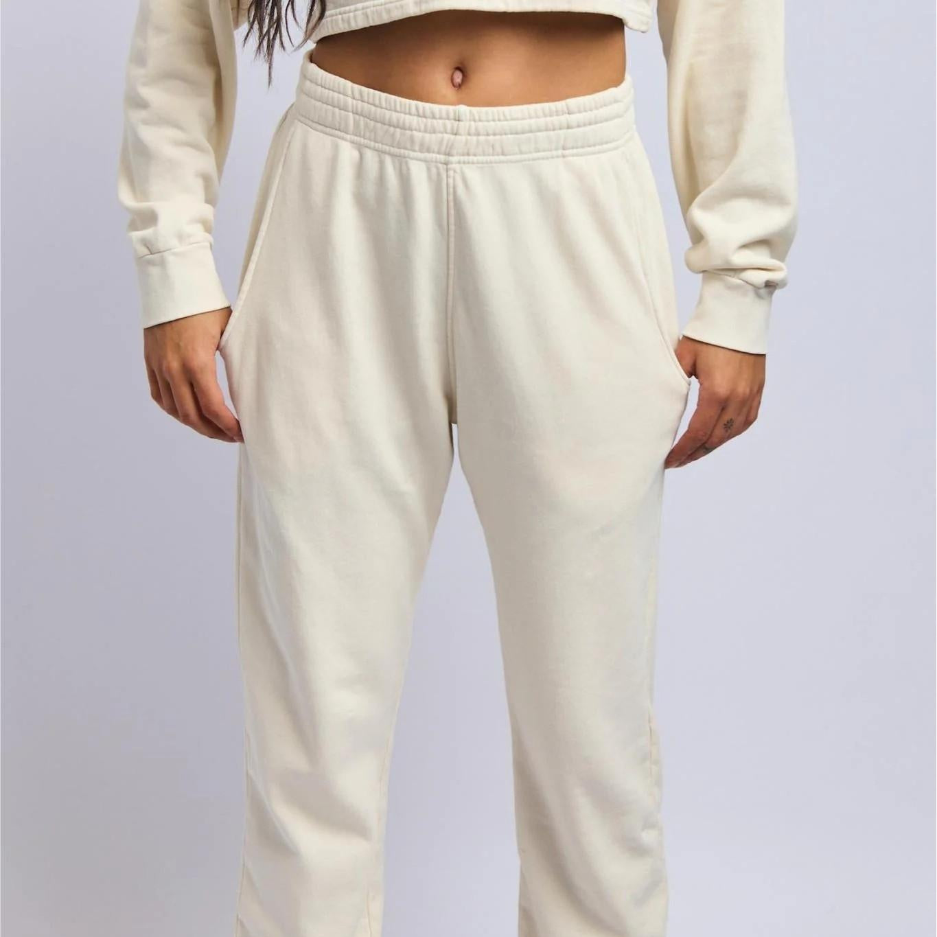 Women's Lightweight Relaxed Sweatpants, Alabaster White