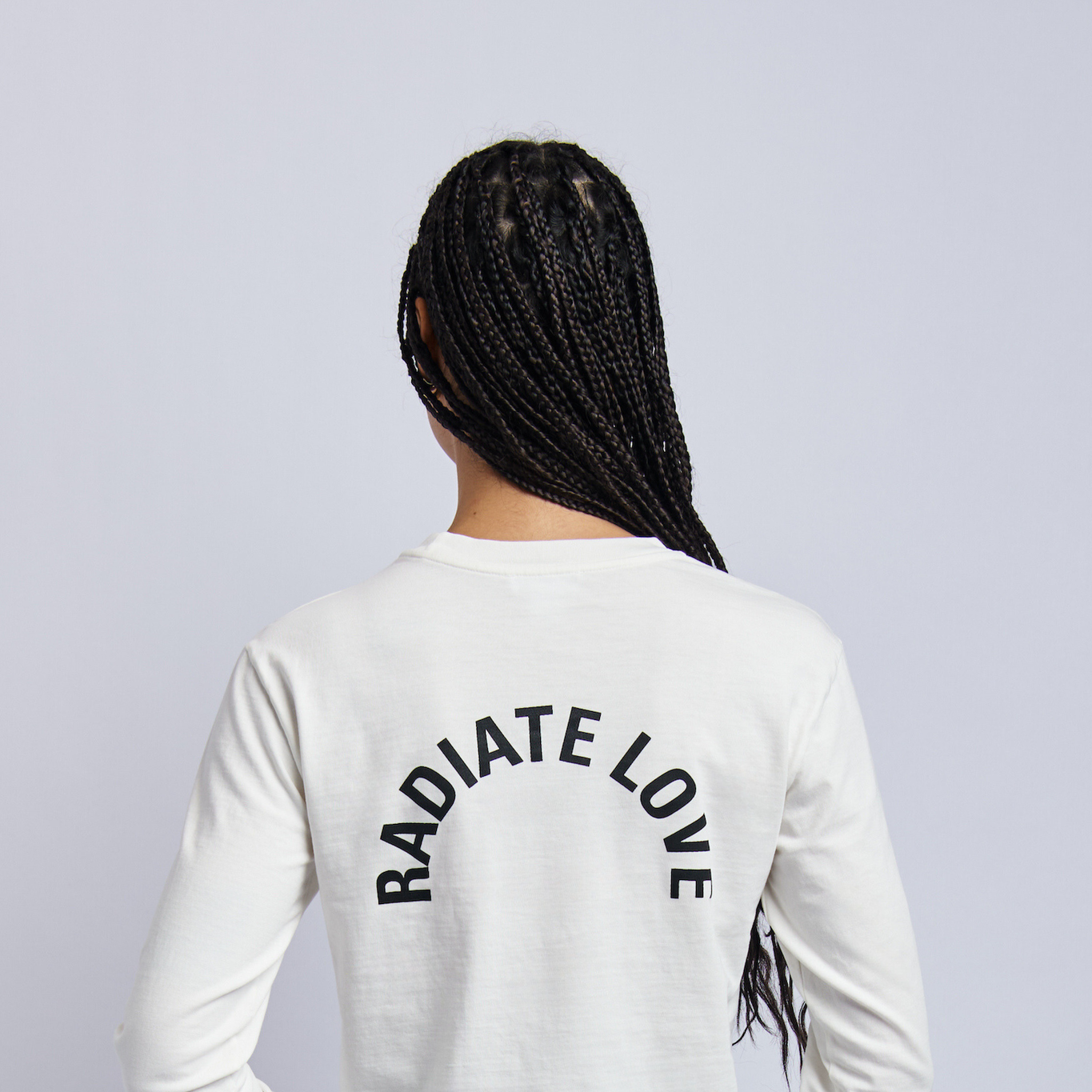 Radiate Love Midweight Standard Long Sleeve, Lunar White