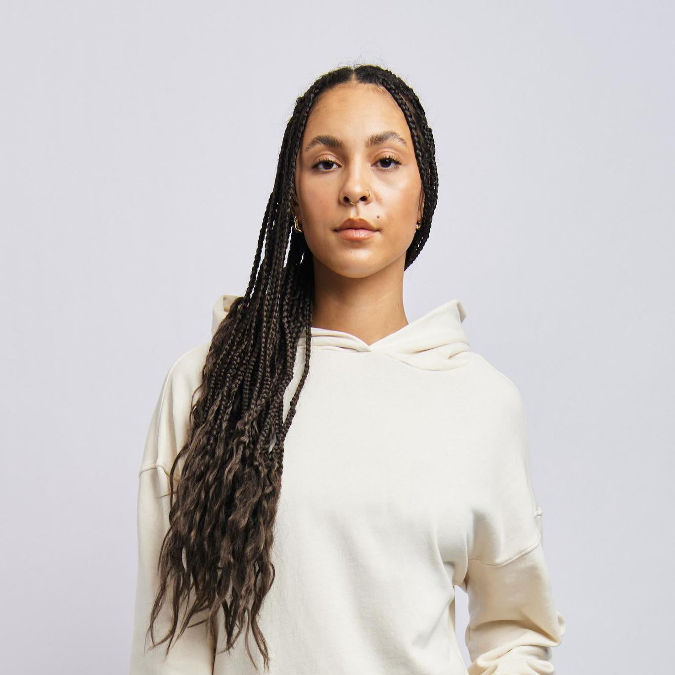 Women's Cloudfleece Cropped Hoodie, Alabaster White