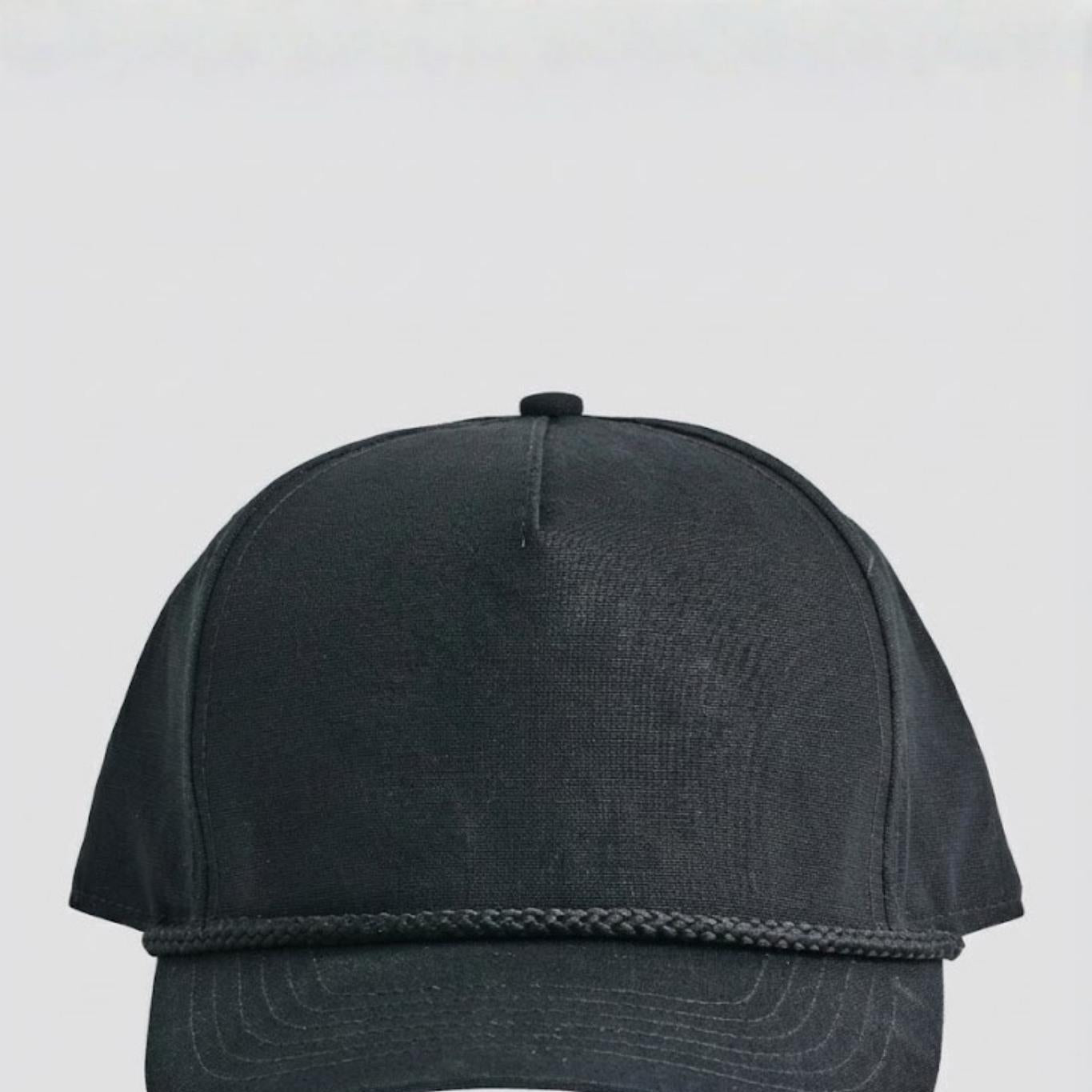 Roped Aviator Cap, Stealth Black