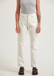 Violet Highrise Straight Leg Jeans, Off White