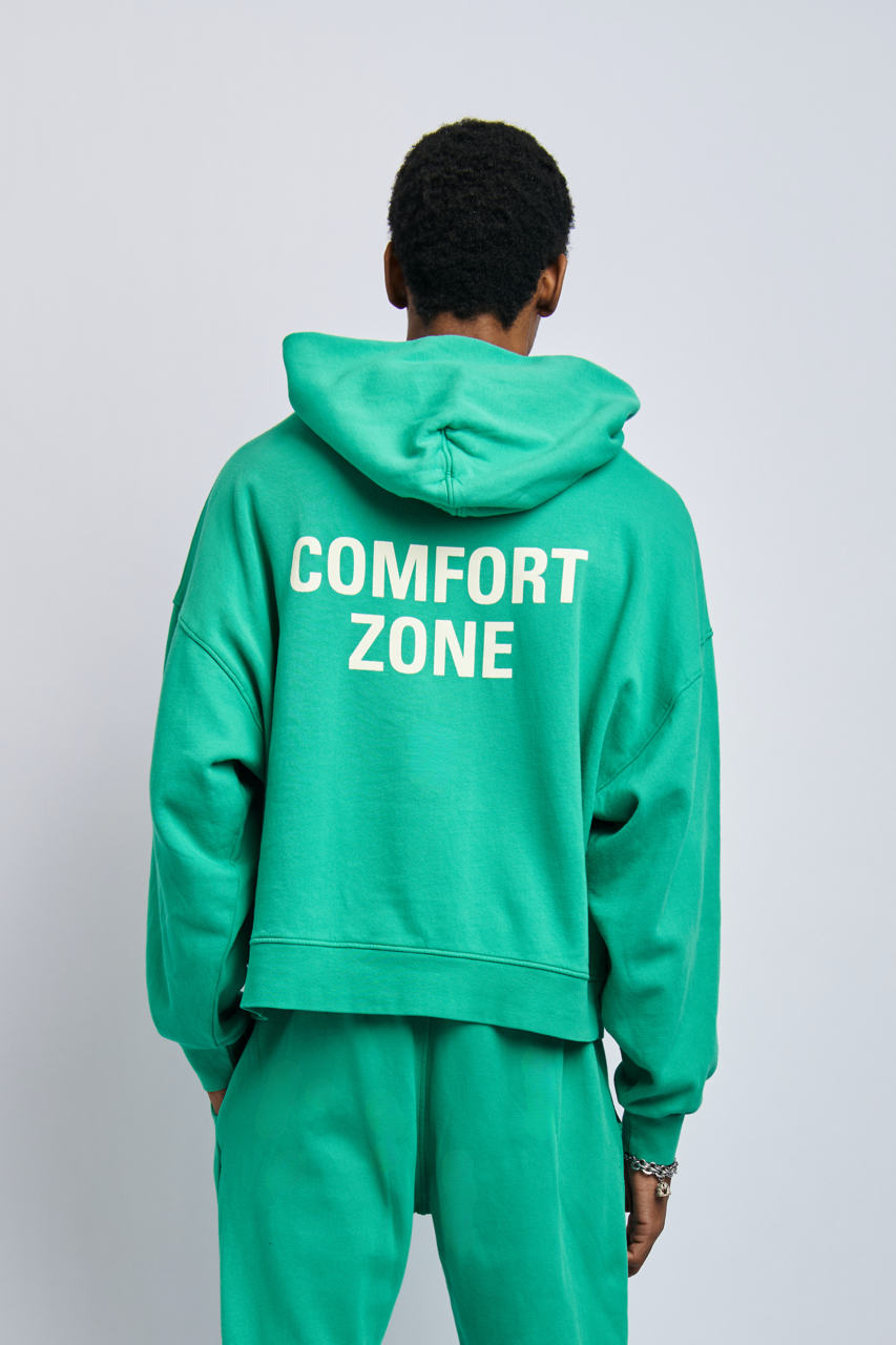 Men's Organic Comfort Zone Print Hoodie, Digital Green