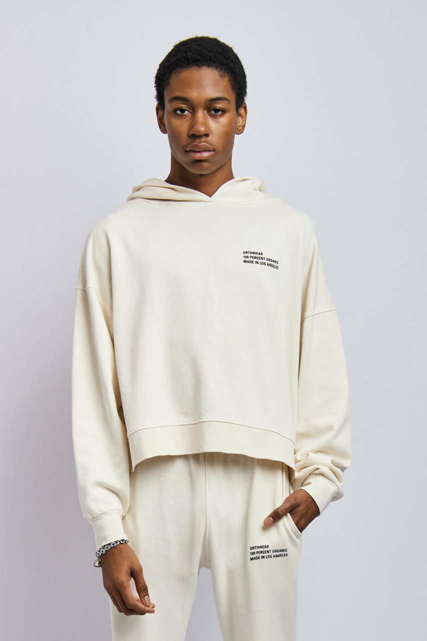 Men's Organic Origins Print Hoodie, Alabaster White