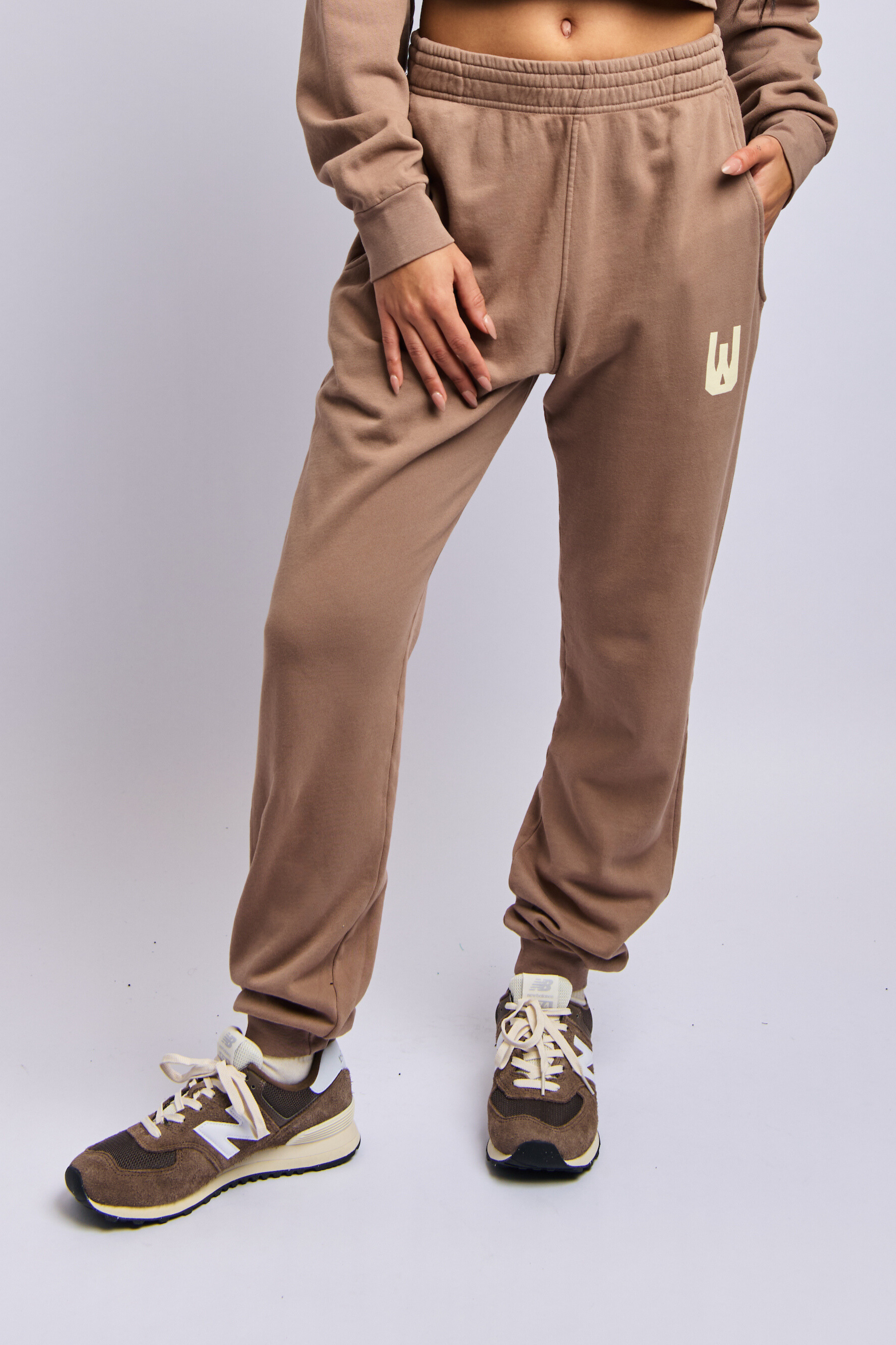 Women's Organic Icon Print Sweatpants, Desert Clay