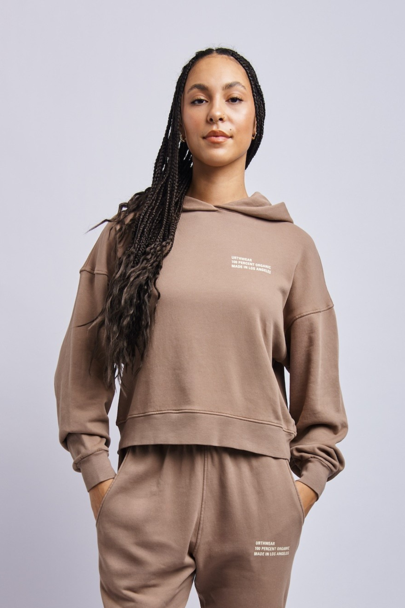 Women's Origins Cloudfleece Cropped Hoodie, Desert Clay