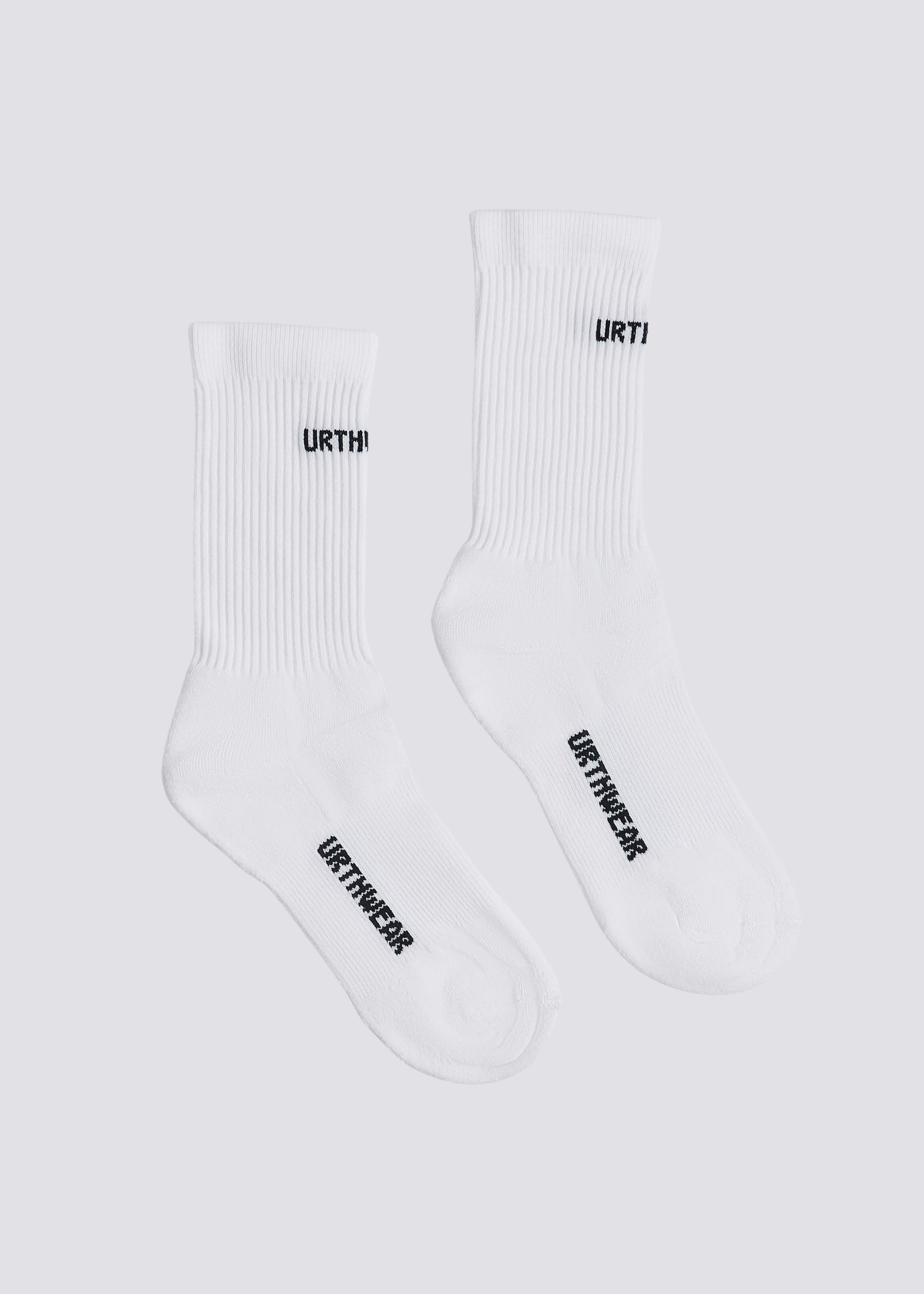 Logo Softknit Crew Socks, White