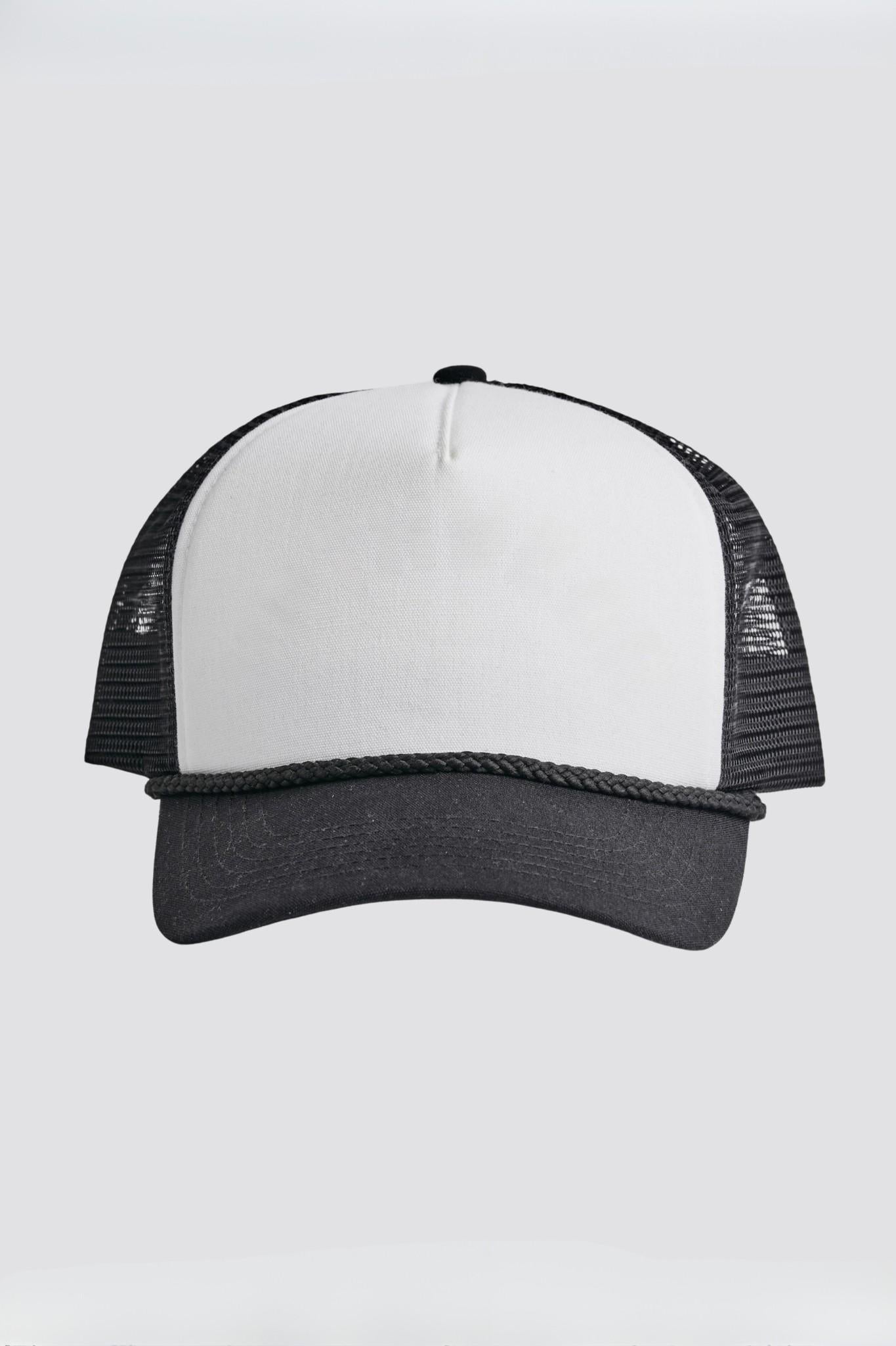 Roped Trucker Cap, Street Black/White